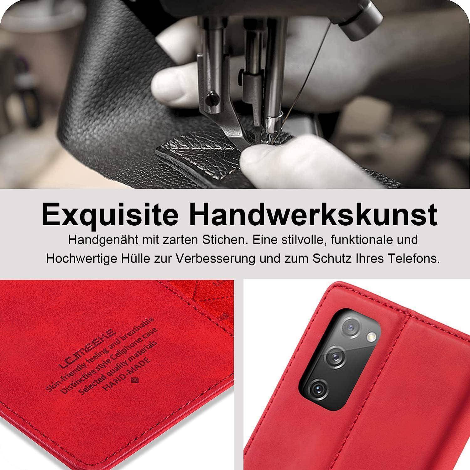 2023 Upgraded S20 FE Handyhülle Samsung Galaxy S20 FE Leder Case