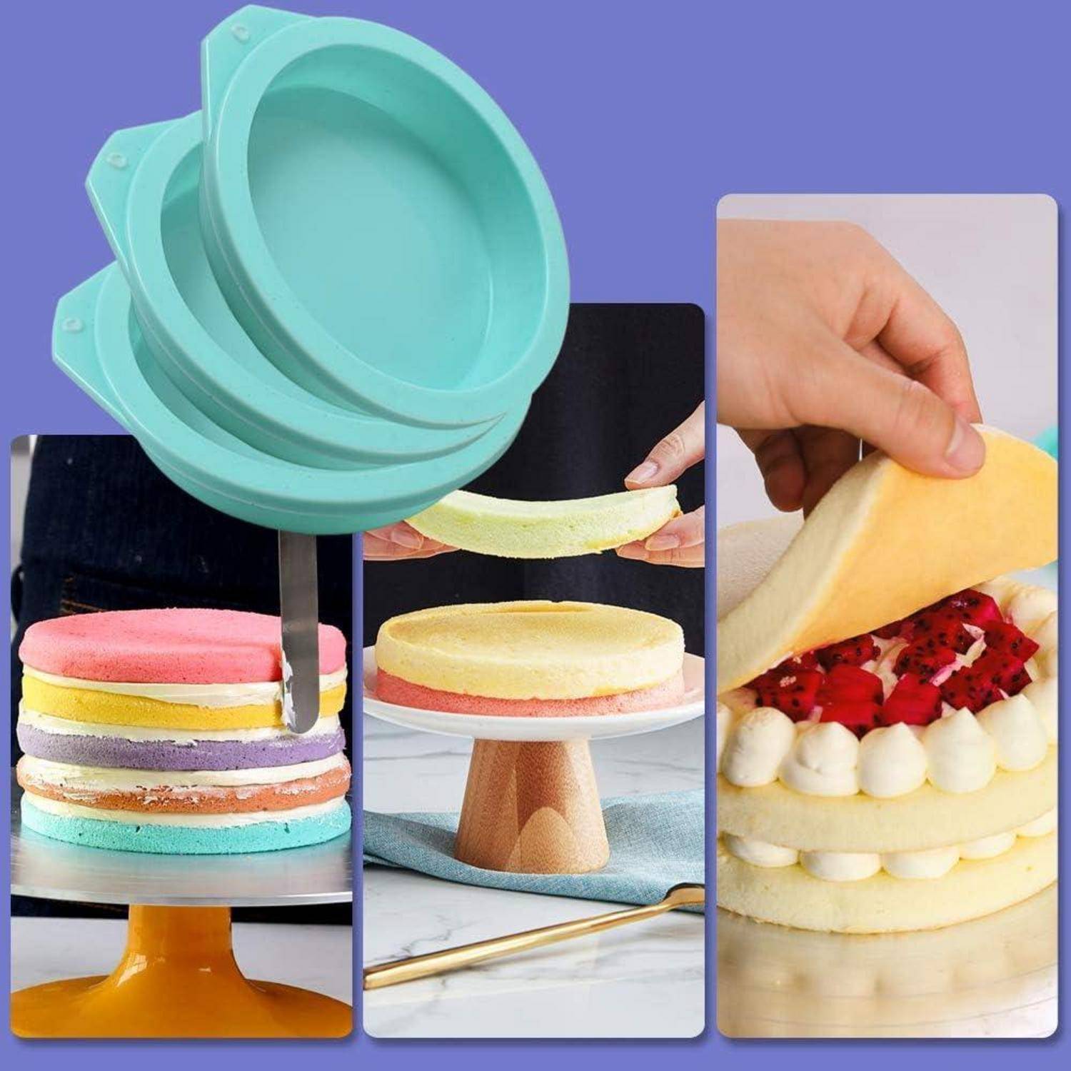 Silikon-Kuchenformen 6er Pack Antihaft Backform Muffin Harzuntersetzer