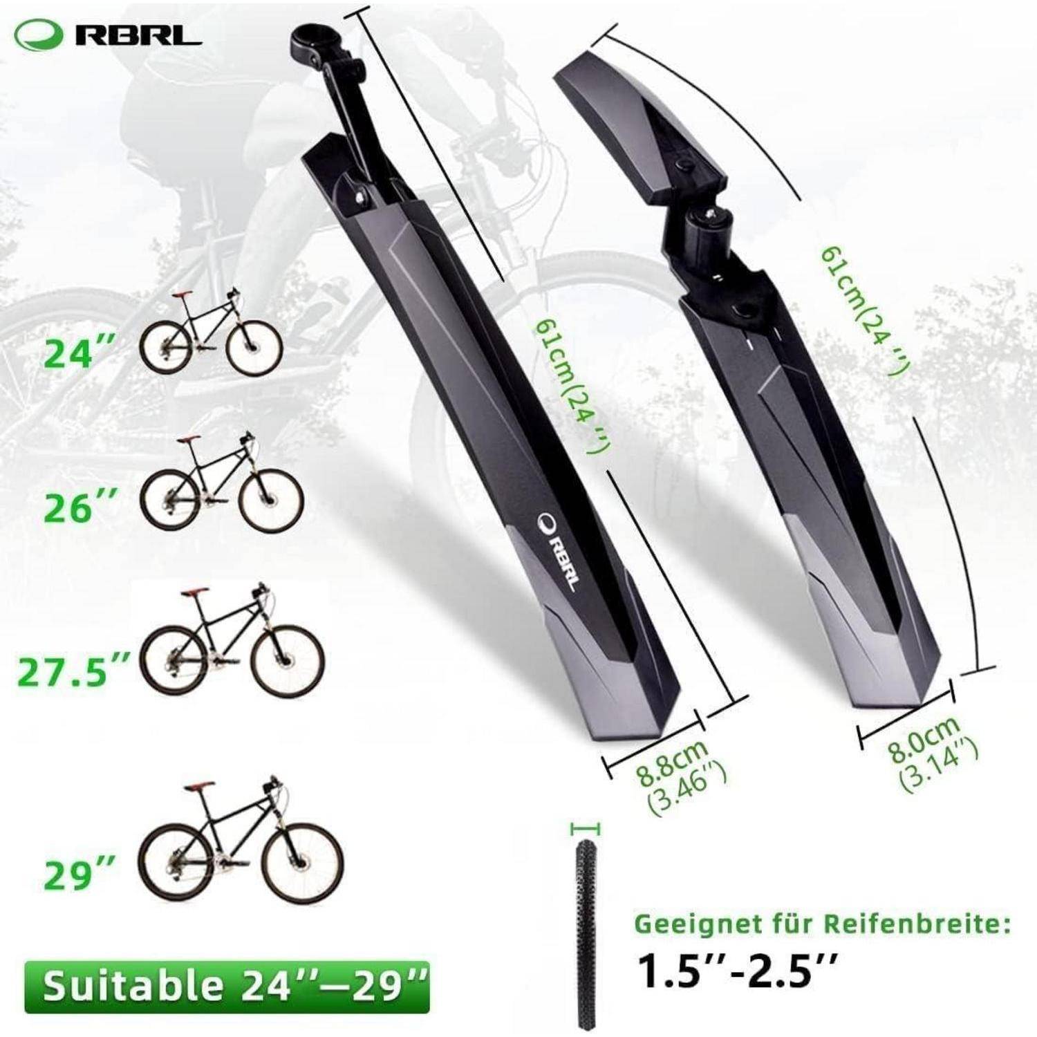 Fahrrad Schutzblech Set 24-29 Zoll MTB Universal Schutzblech