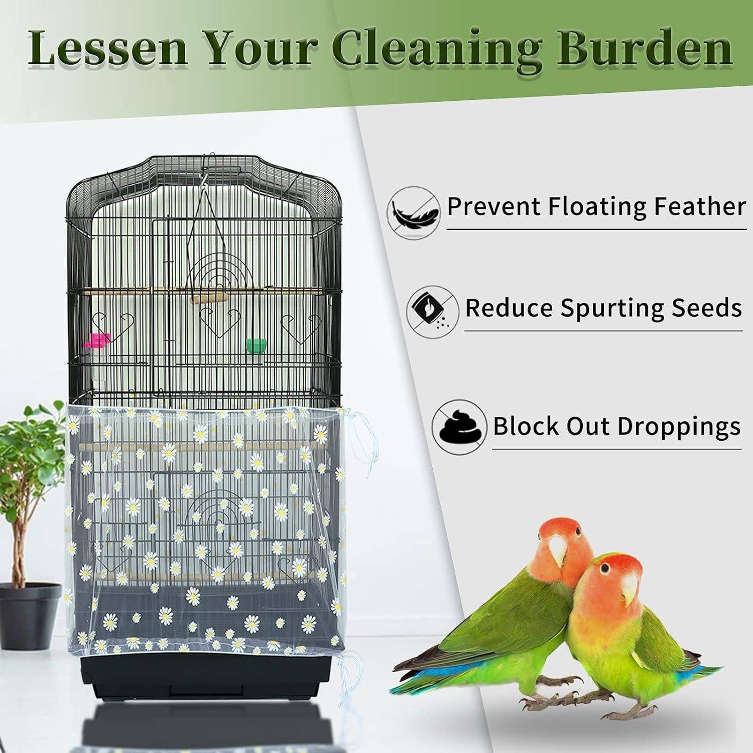 Vogelkäfig 78,7 x 15,7 Zoll 200 x 40 cm 2 Stücke WeiGänseblümchen