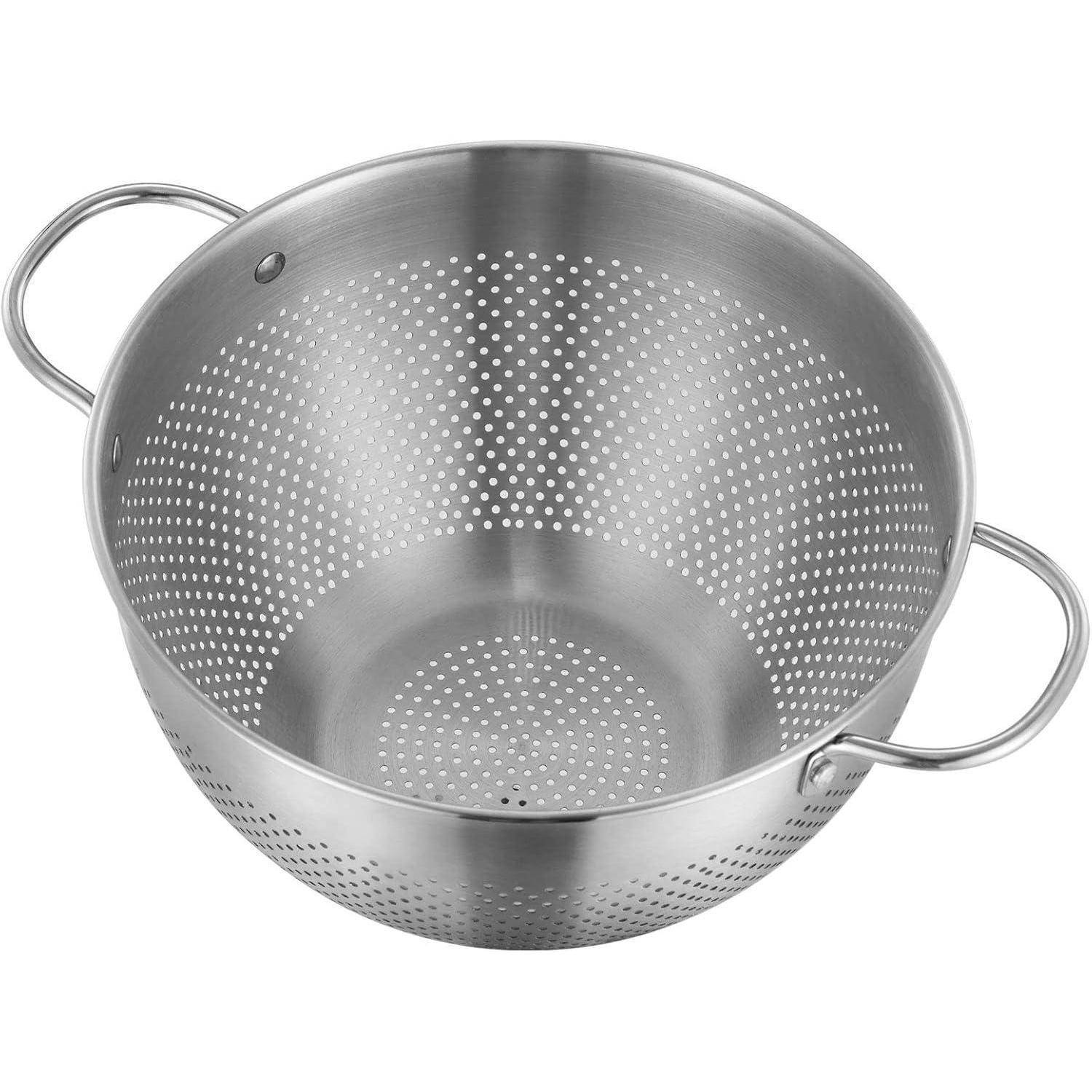Edelstahl Seiher mit Abstellfüßen 24cm Küchensieb für Nudeln Gemüse