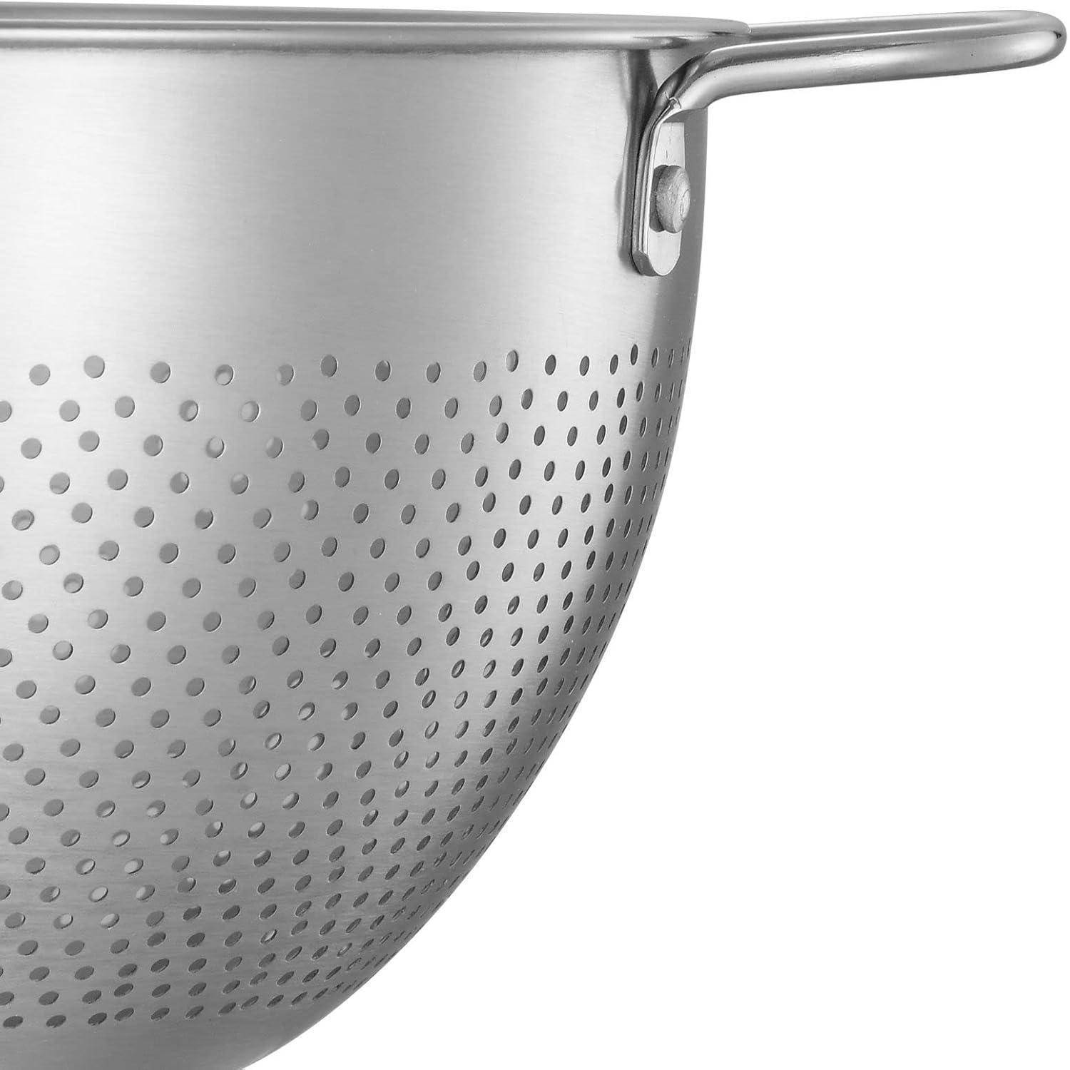 Edelstahl Seiher mit Abstellfüßen 24cm Küchensieb für Nudeln Gemüse