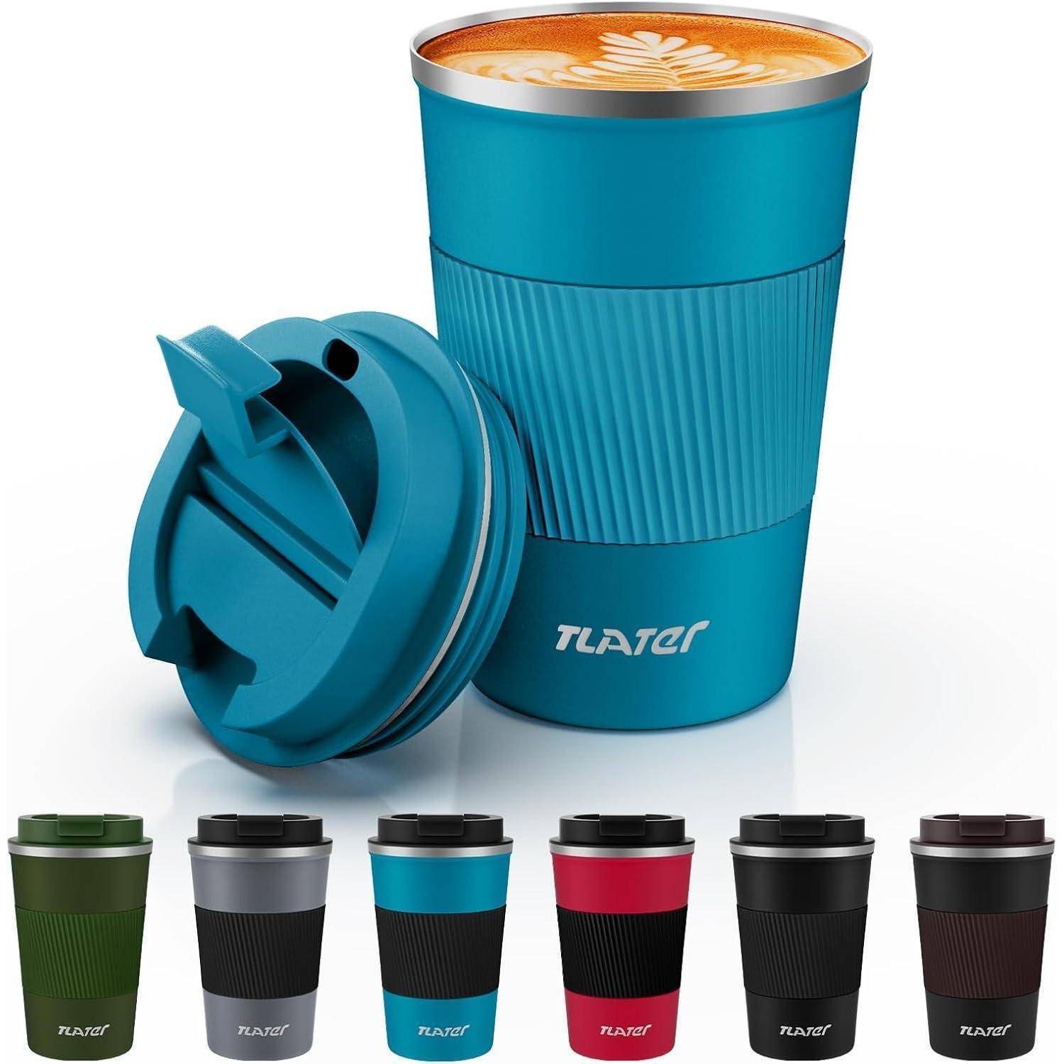 Tlater Kaffeebecher to-go 380ml Thermobecher Isolierbecher Vakuum