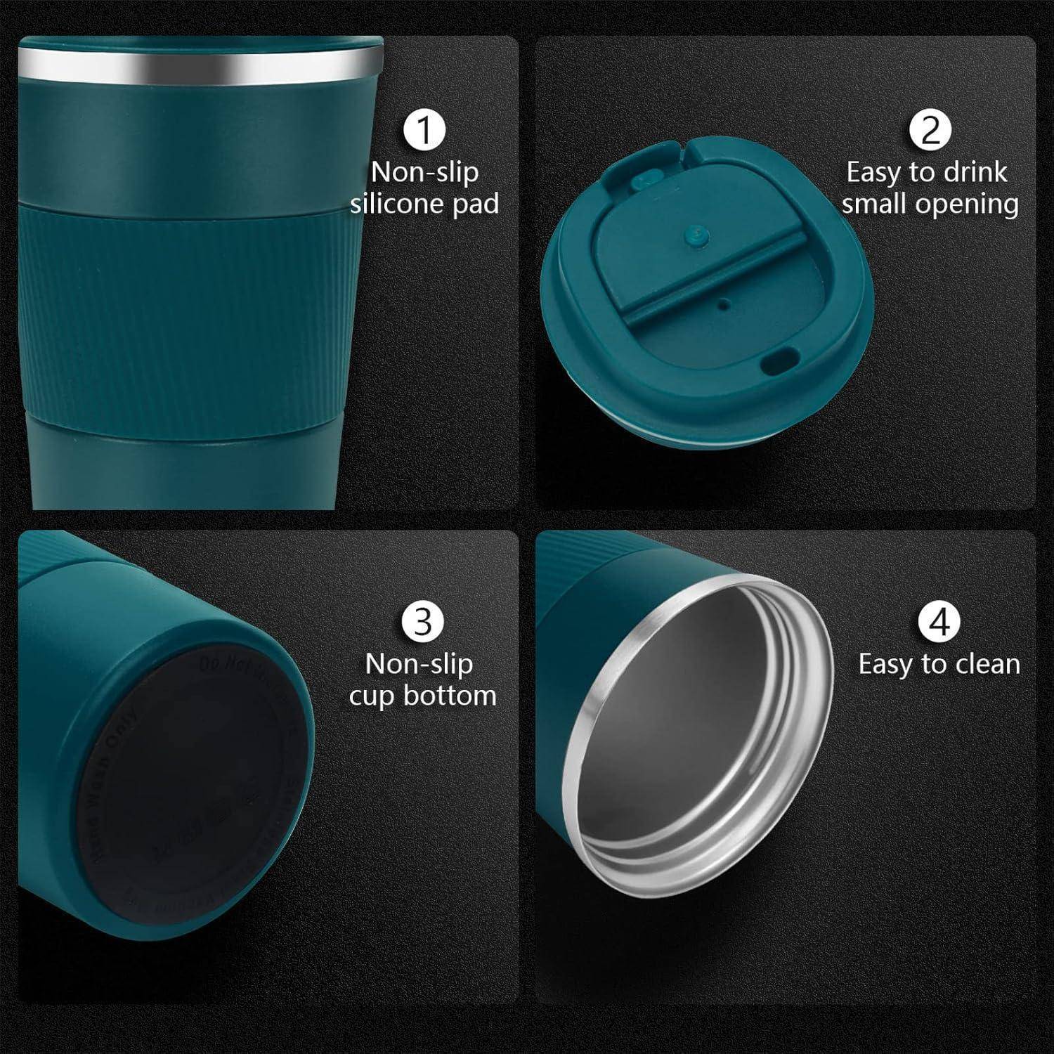 Tlater Kaffeebecher to-go 380ml Thermobecher Isolierbecher Vakuum