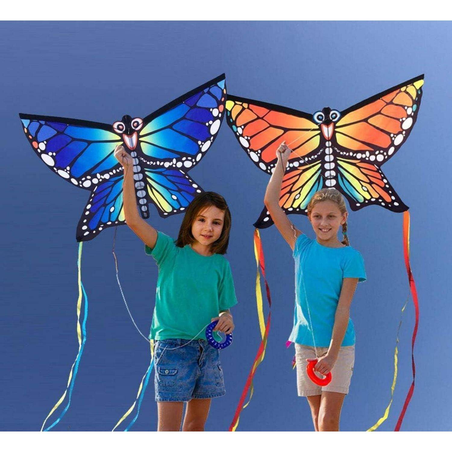 Großer Schmetterling Drachen Kite 120x95cm für Kinder und Erwachsene