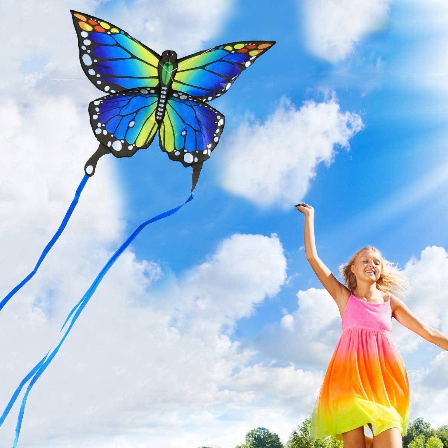Großer Schmetterling Drachen Kite 120x95cm für Kinder und Erwachsene