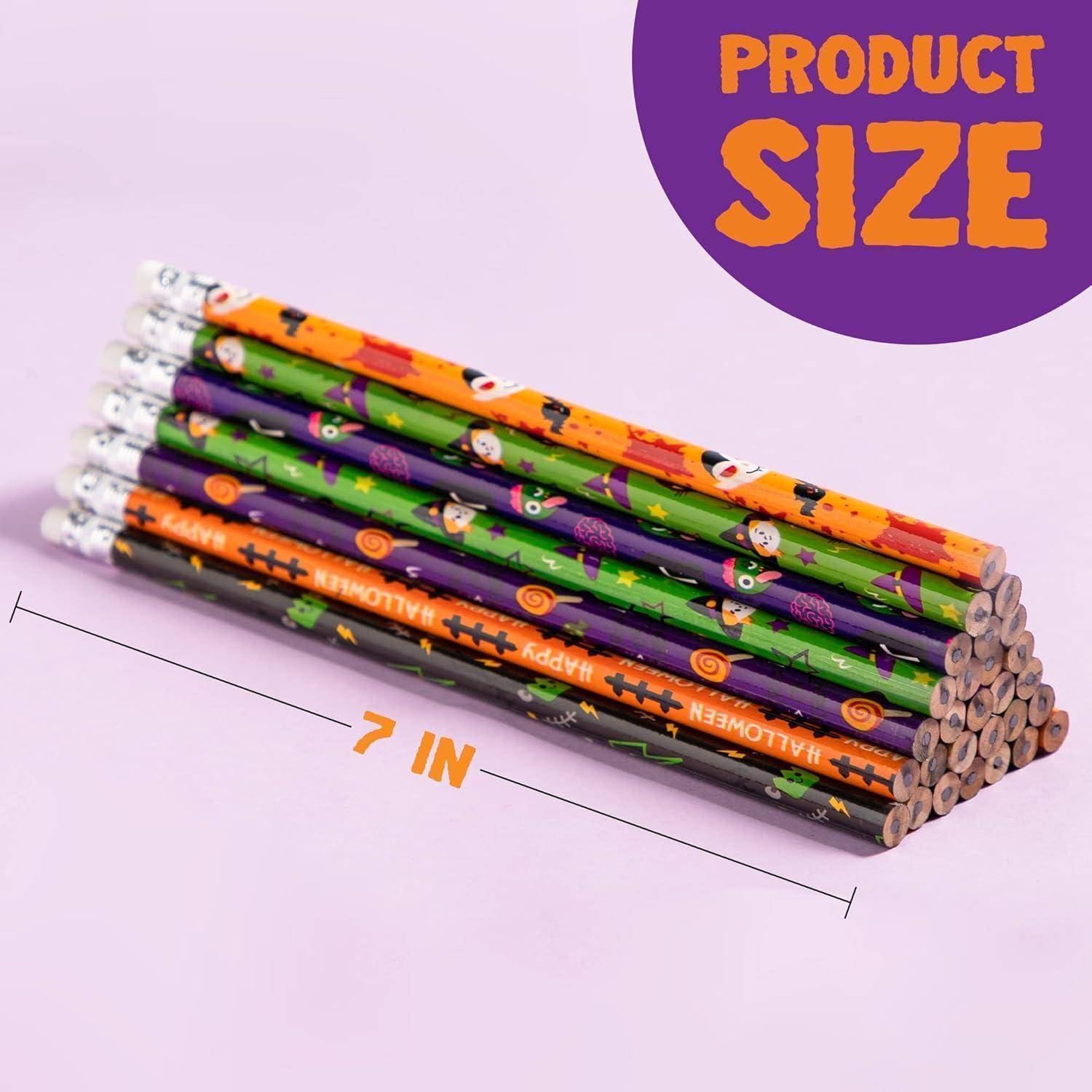108-teiliges Halloween-Bleistiftsortiment mit Radiergummi, 12 Designs