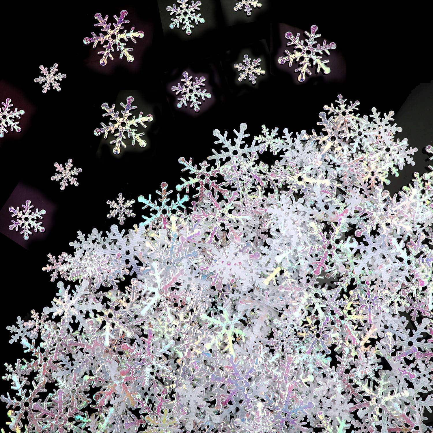 300 Stück Schneeflocken Konfetti Weiß Winter Frozen Party Hochzeit