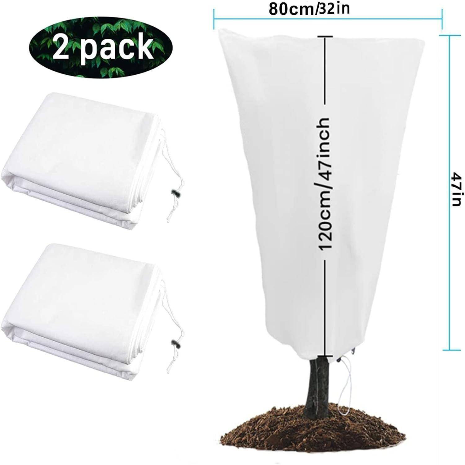 Wintervlies Frostschutz Pflanzen 2er Set 80x120cm Garten Schutzhülle