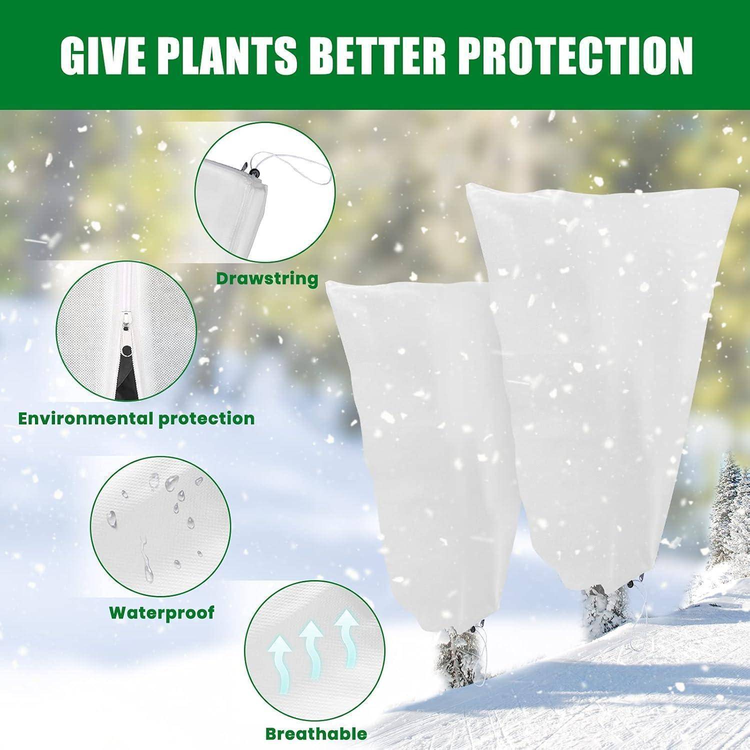 Wintervlies Frostschutz Pflanzen 2er Set 80x120cm Garten Schutzhülle