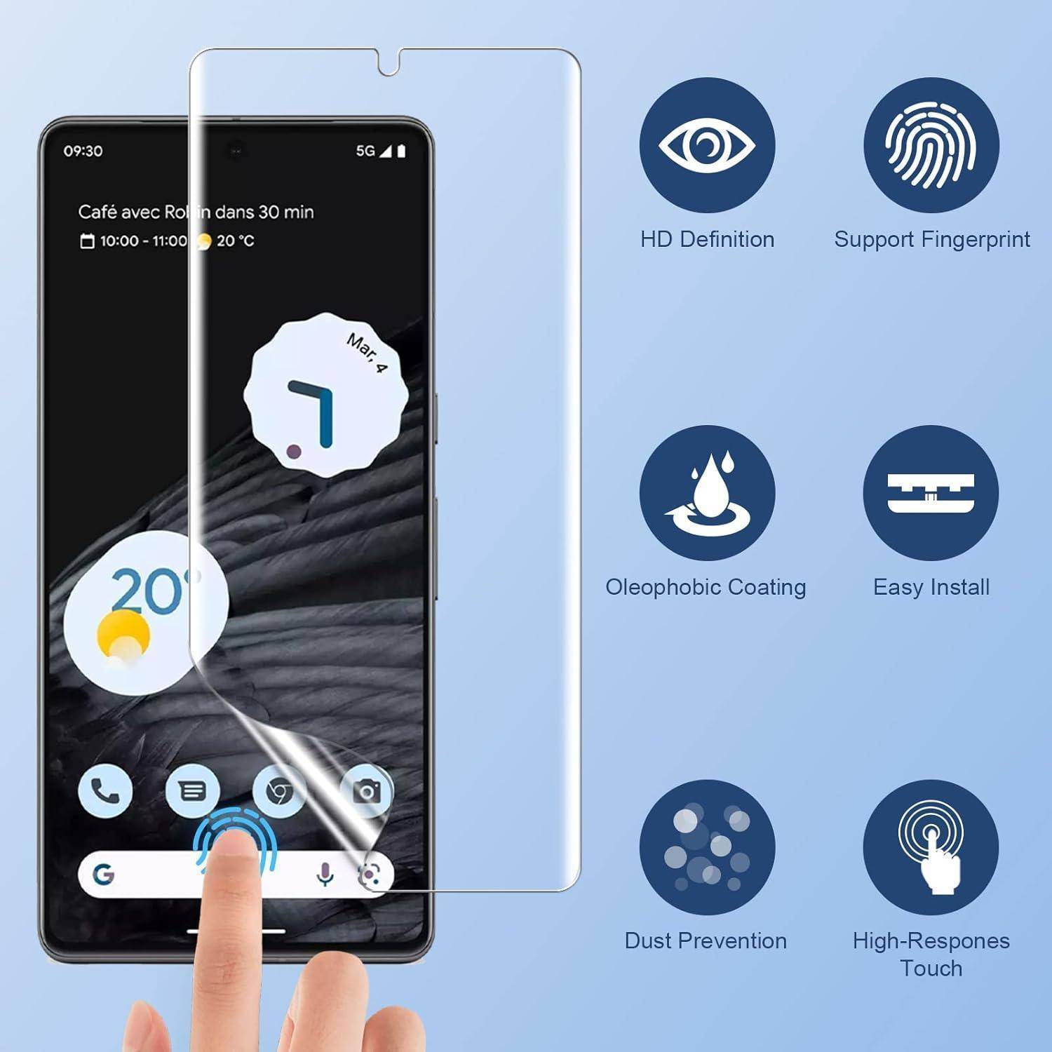 Schutzfolie für Google Pixel 7 Pro, 2+2