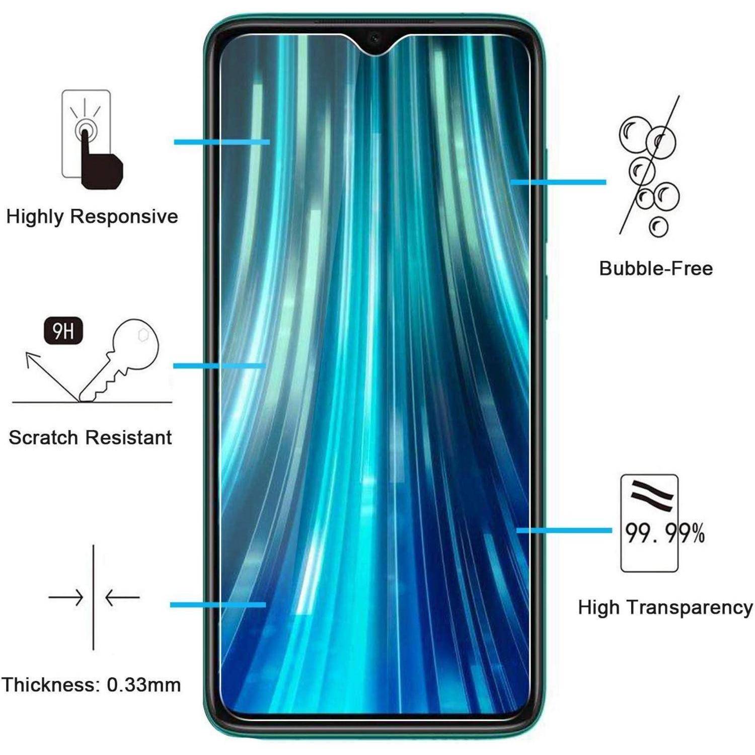 Panzer Schutz Glas Xiaomi Redmi Note 8 Pro Redmi 9 2er Pack