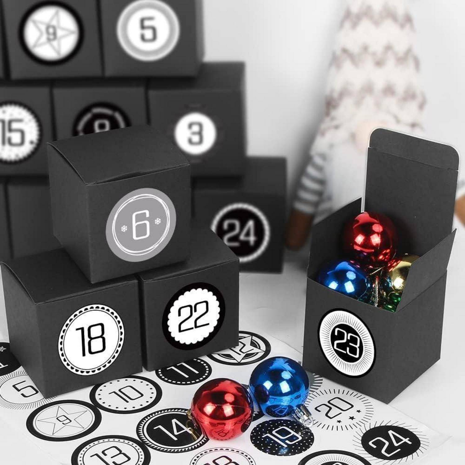 Adventskalender zum Befüllen 24 Schachteln DIY Geschenkboxen mit