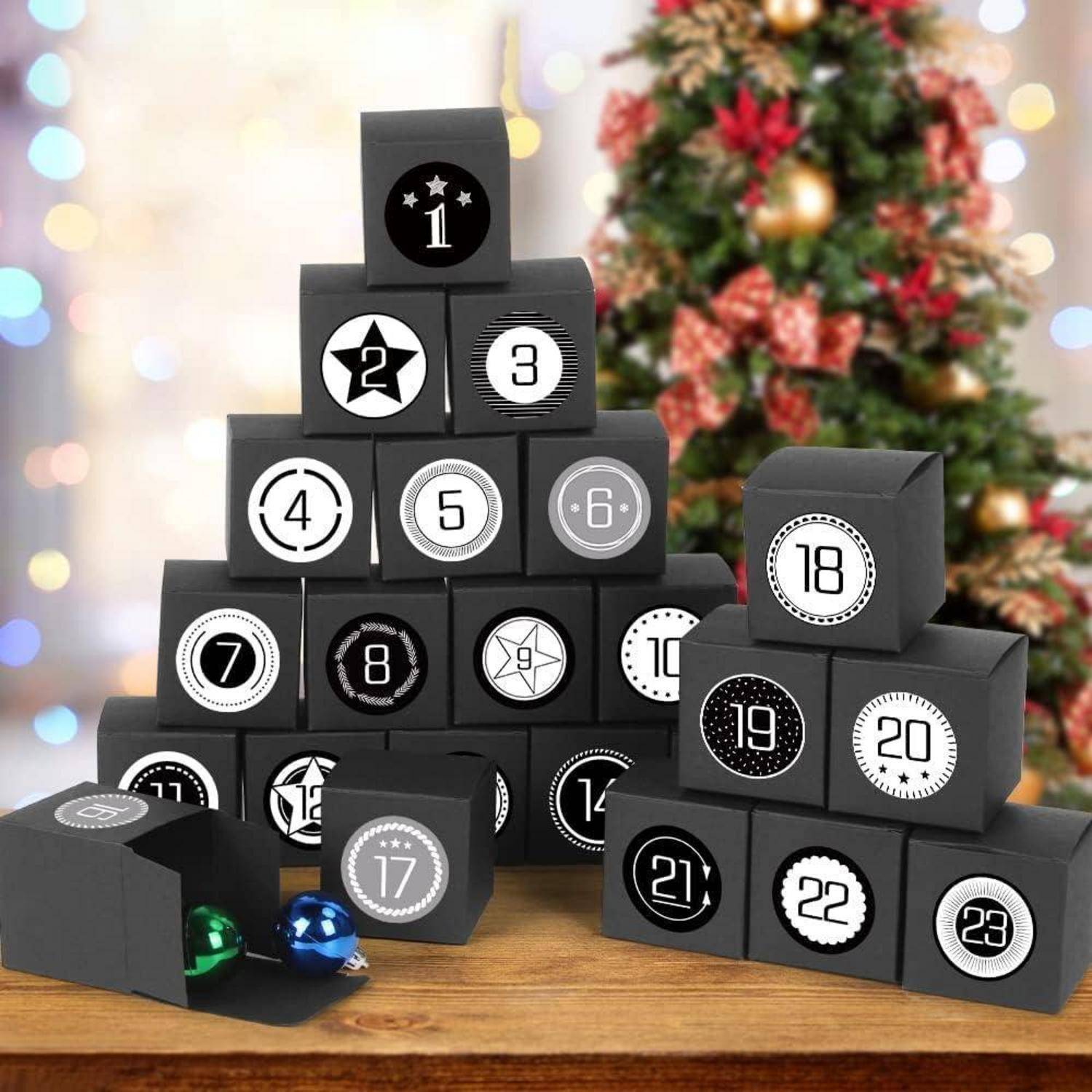 Adventskalender zum Befüllen 24 Schachteln DIY Geschenkboxen mit