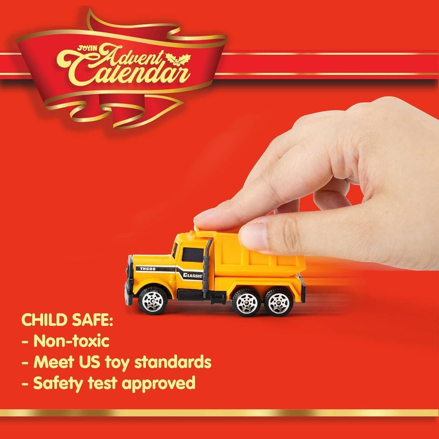 Adventskalender 2024 Kinder Diecast Autos Baustellen Spielzeug
