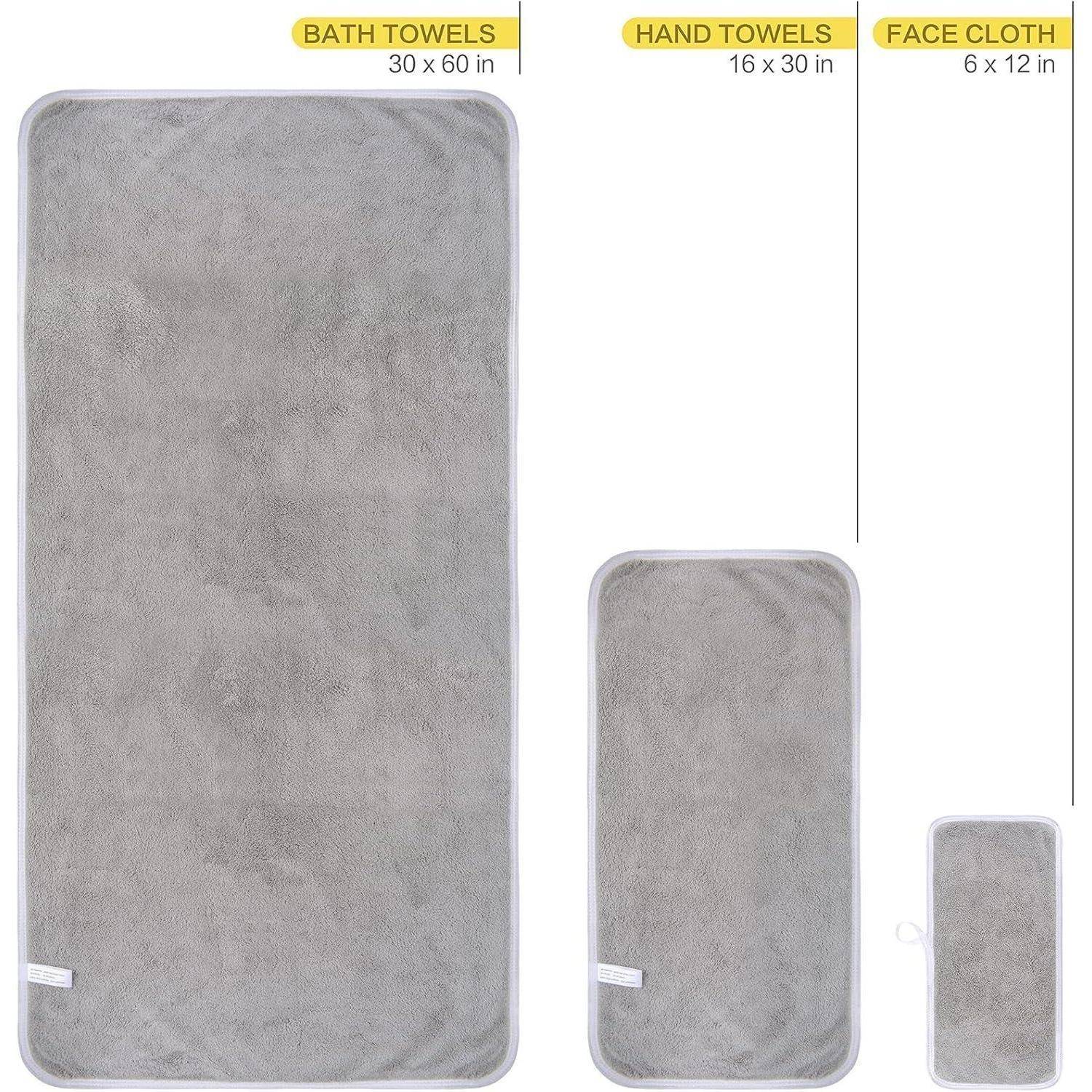 Handtuch-Set Mikrofaser Badetücher Handtücher Make-up-Entferner