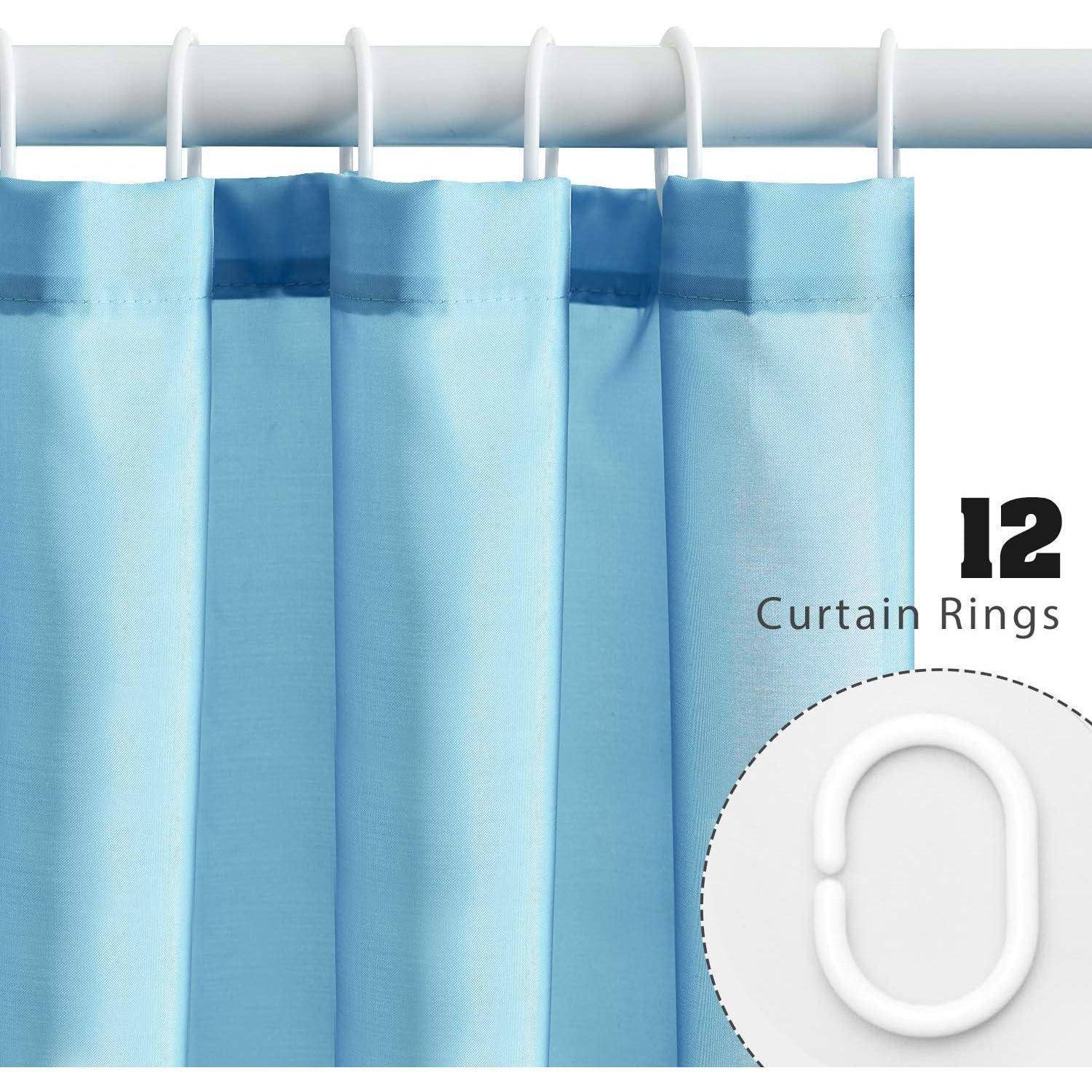 Duschvorhang Polyester H180 x B150 cm (1er Pack) Hellblau