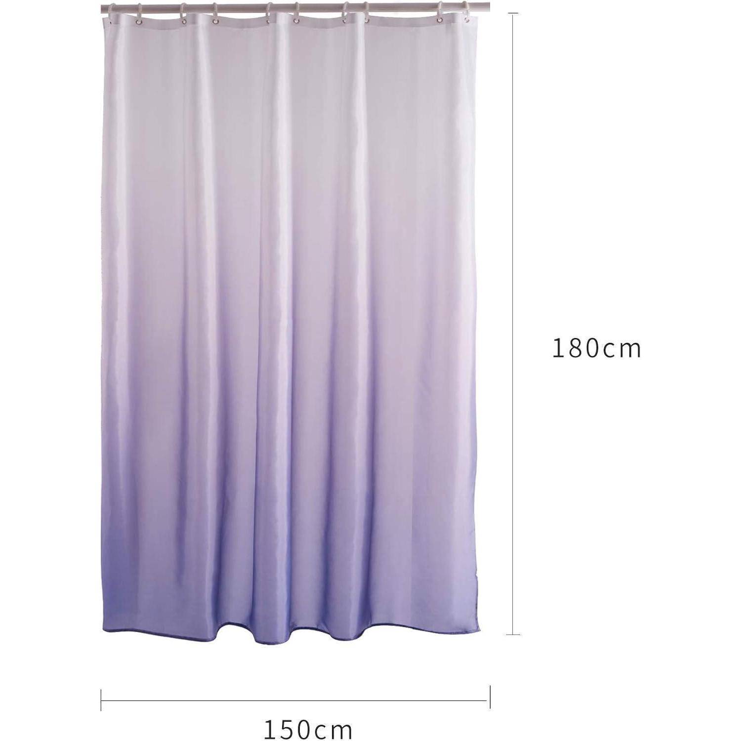 Schmaler Duschvorhang Polyester Textil Schimmelresistent 150x180