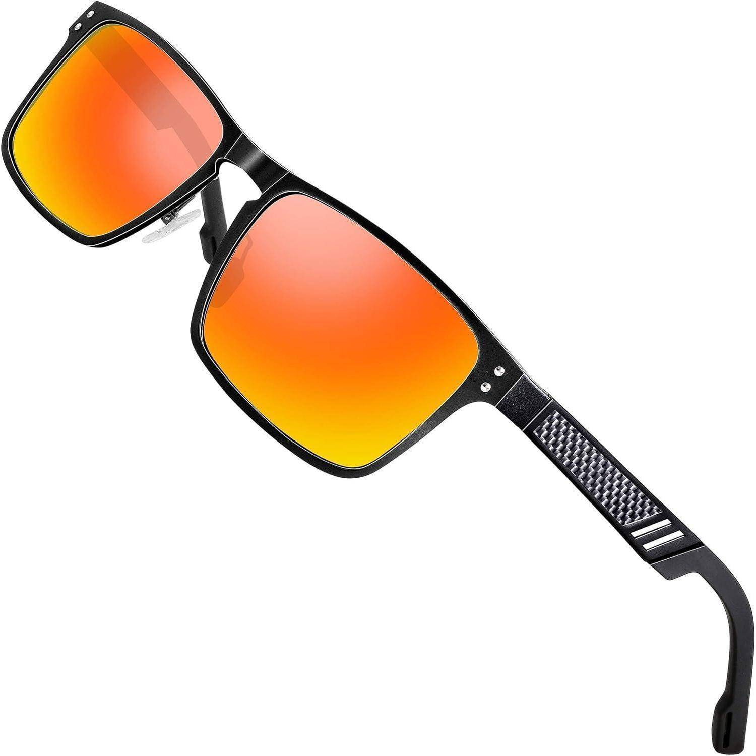 Polarisierte Fahren Sonnenbrille Herren Al-Mg Metall Ultraleicht