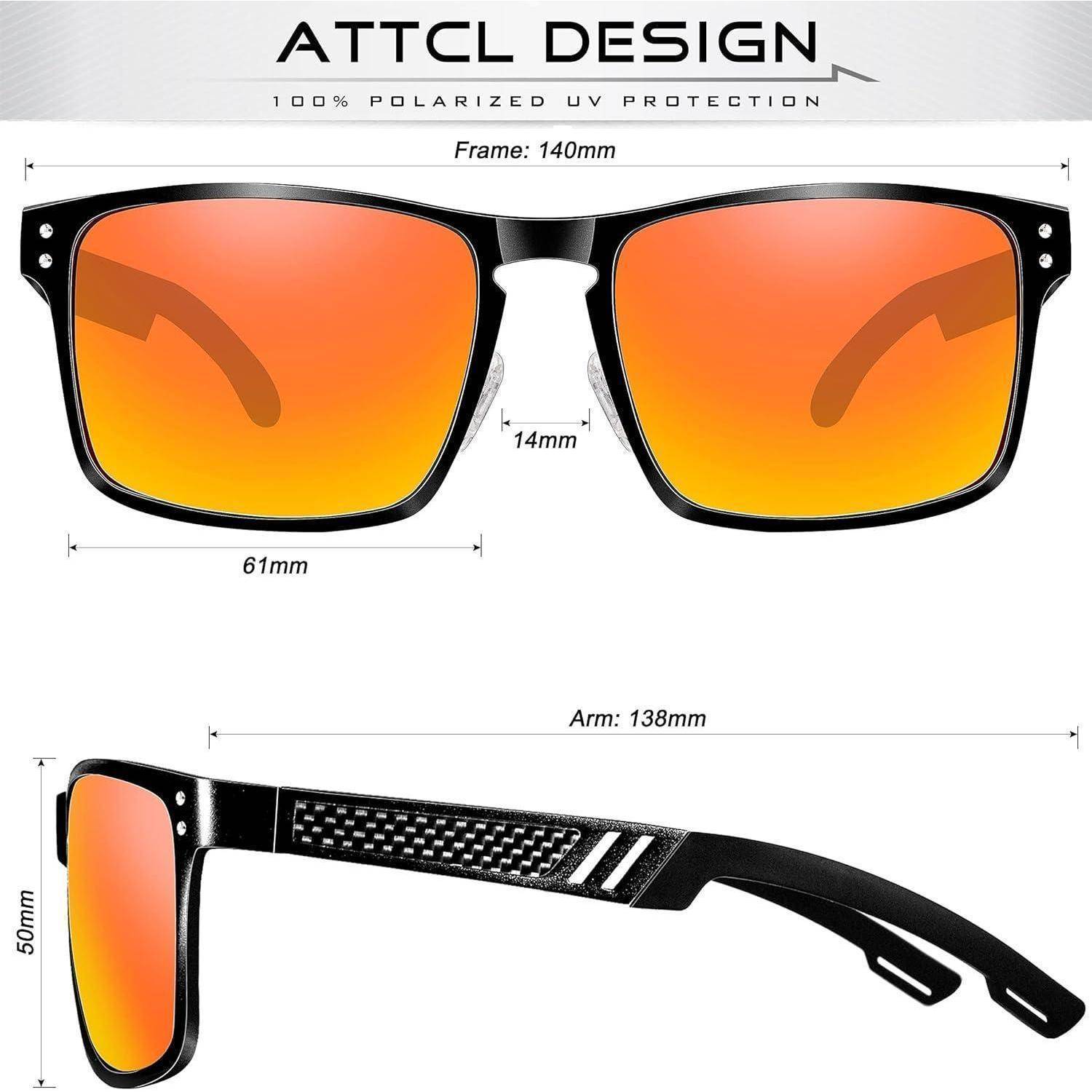 Polarisierte Fahren Sonnenbrille Herren Al-Mg Metall Ultraleicht