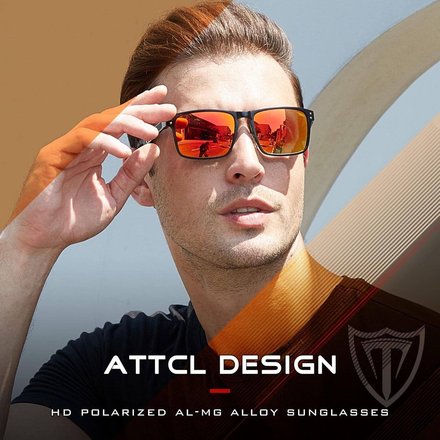Polarisierte Fahren Sonnenbrille Herren Al-Mg Metall Ultraleicht