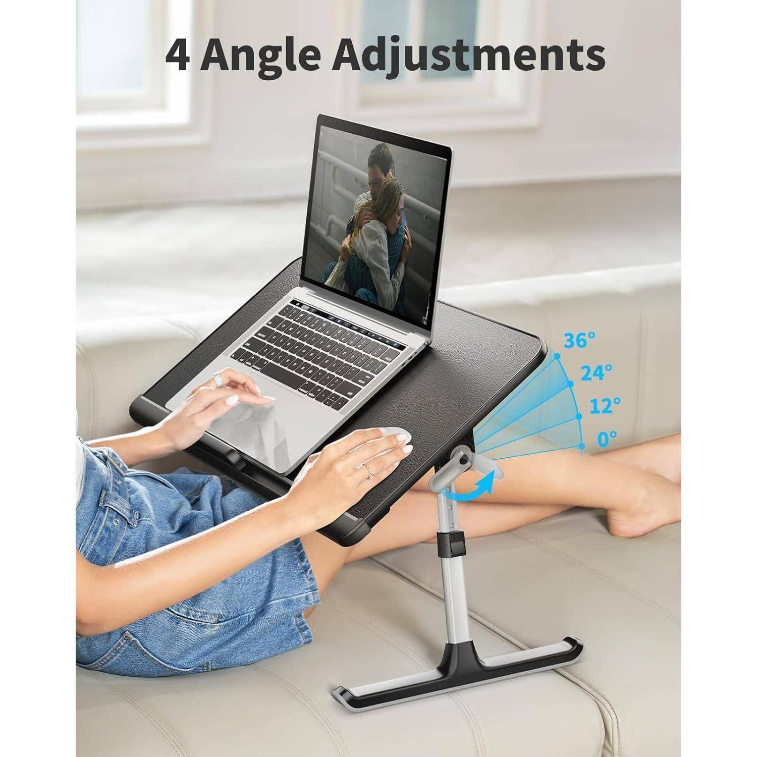 Verstellbarer Laptoptisch Betttisch mit Schublade klappbare Beine E0