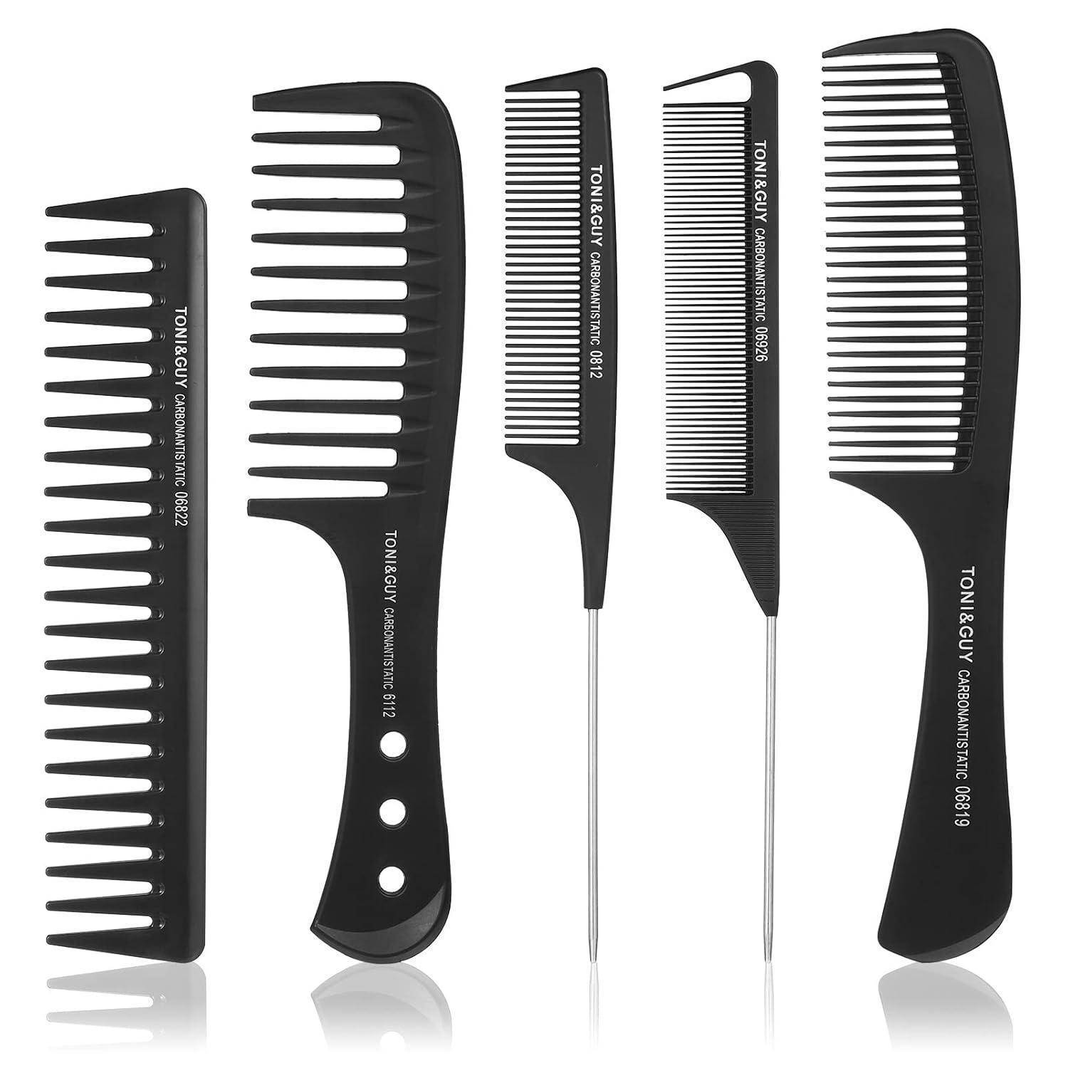 HaarKamm Set 5 Stück Profi für Männer Frauen, Haarstyling Zahnkamm