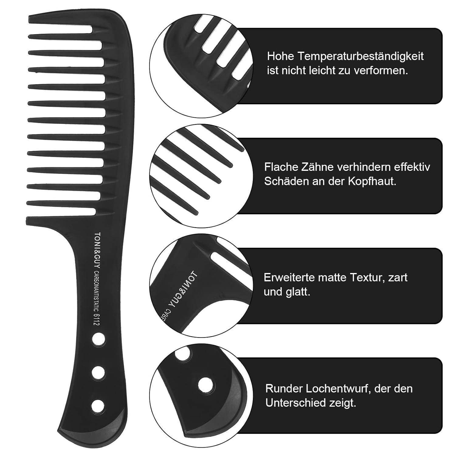HaarKamm Set 5 Stück Profi für Männer Frauen, Haarstyling Zahnkamm