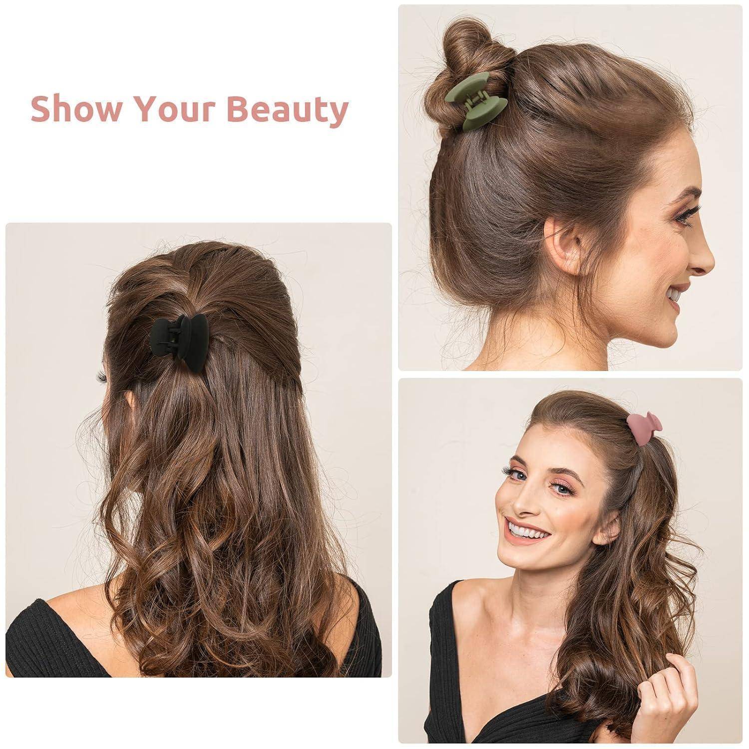 12er Set Haarklammern Mini Haarspangen 4cm Hair Clips für Frauen