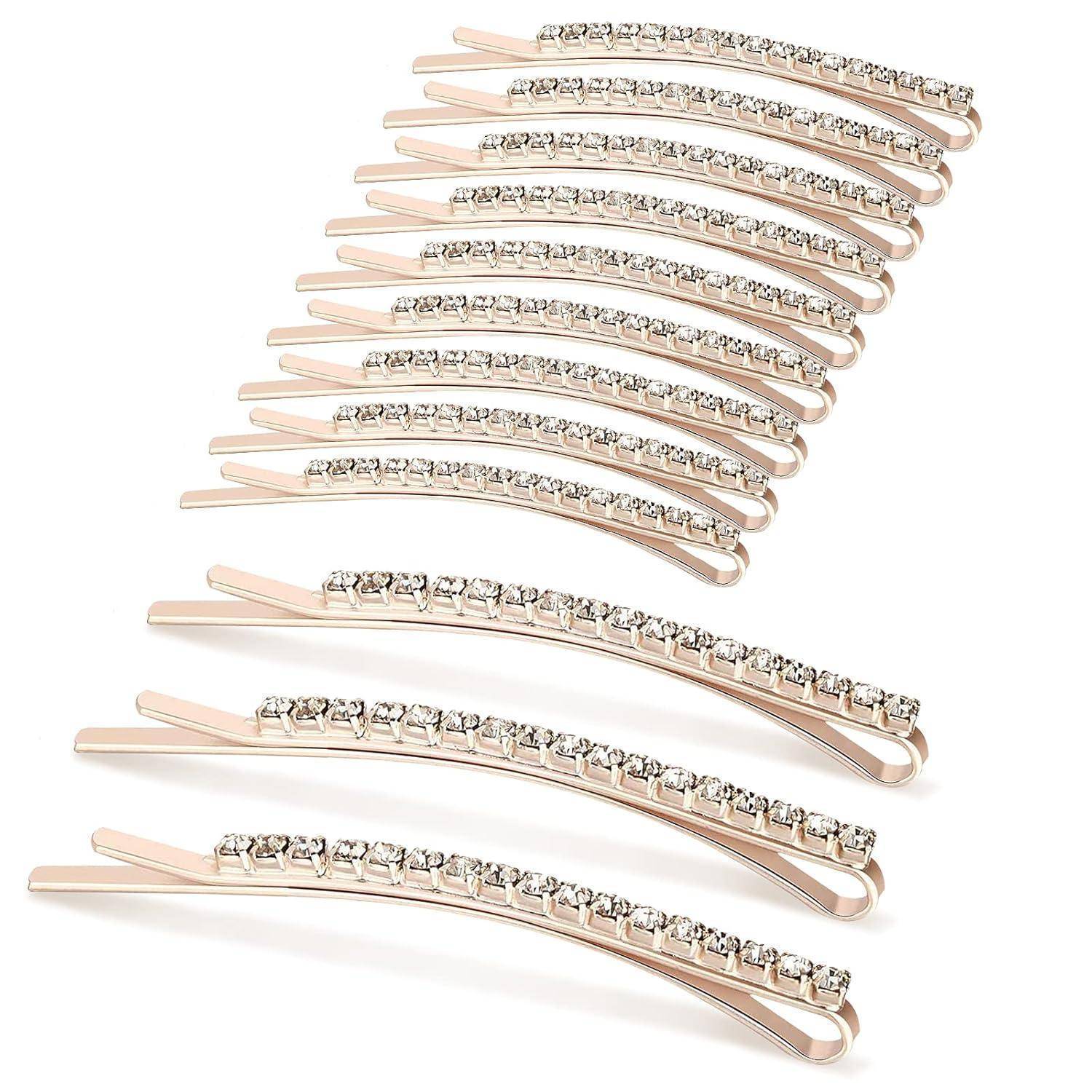 Strass Haarnadeln Set, 12 Stück, Diamant Haarspangen, Mädchen Bobby