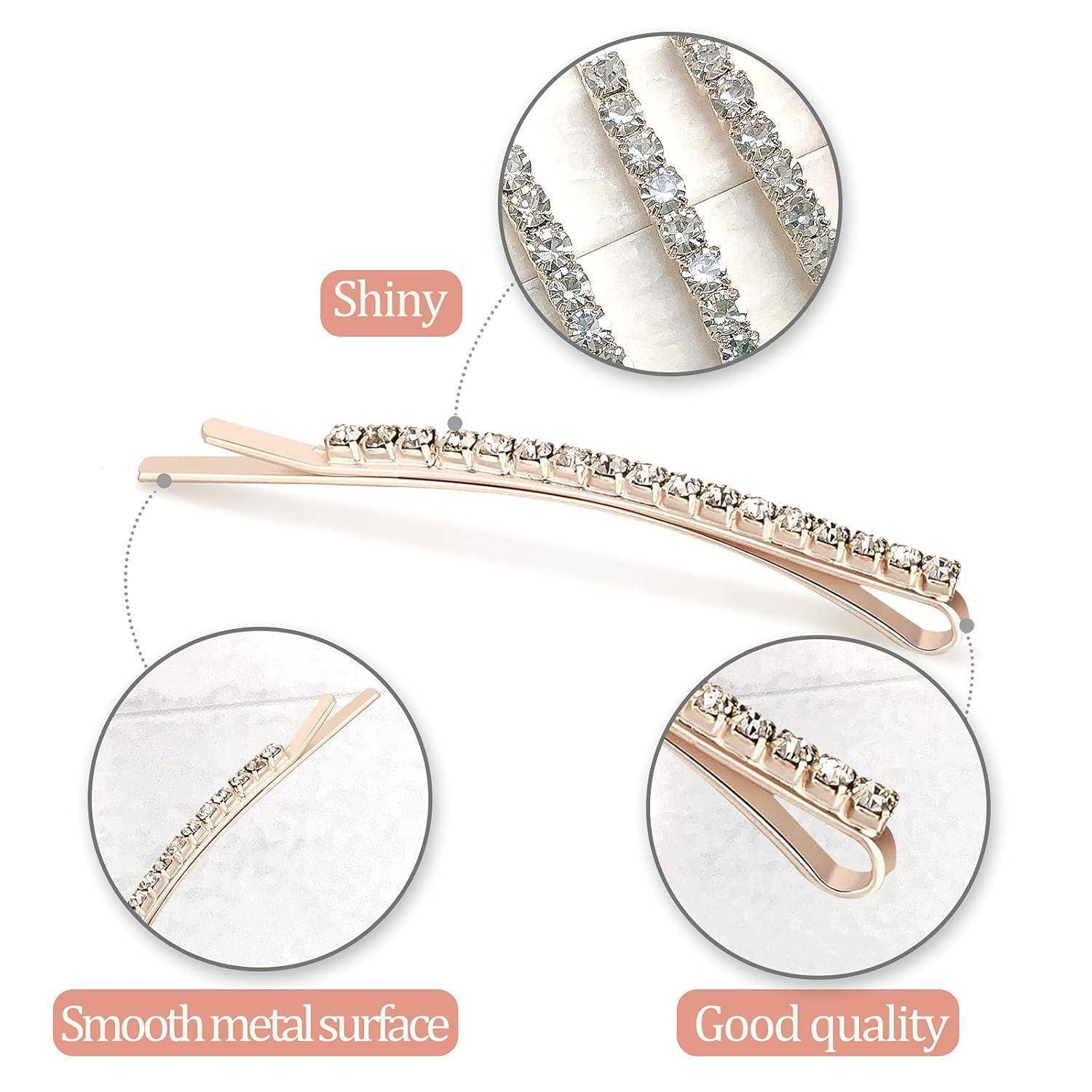 Strass Haarnadeln Set, 12 Stück, Diamant Haarspangen, Mädchen Bobby