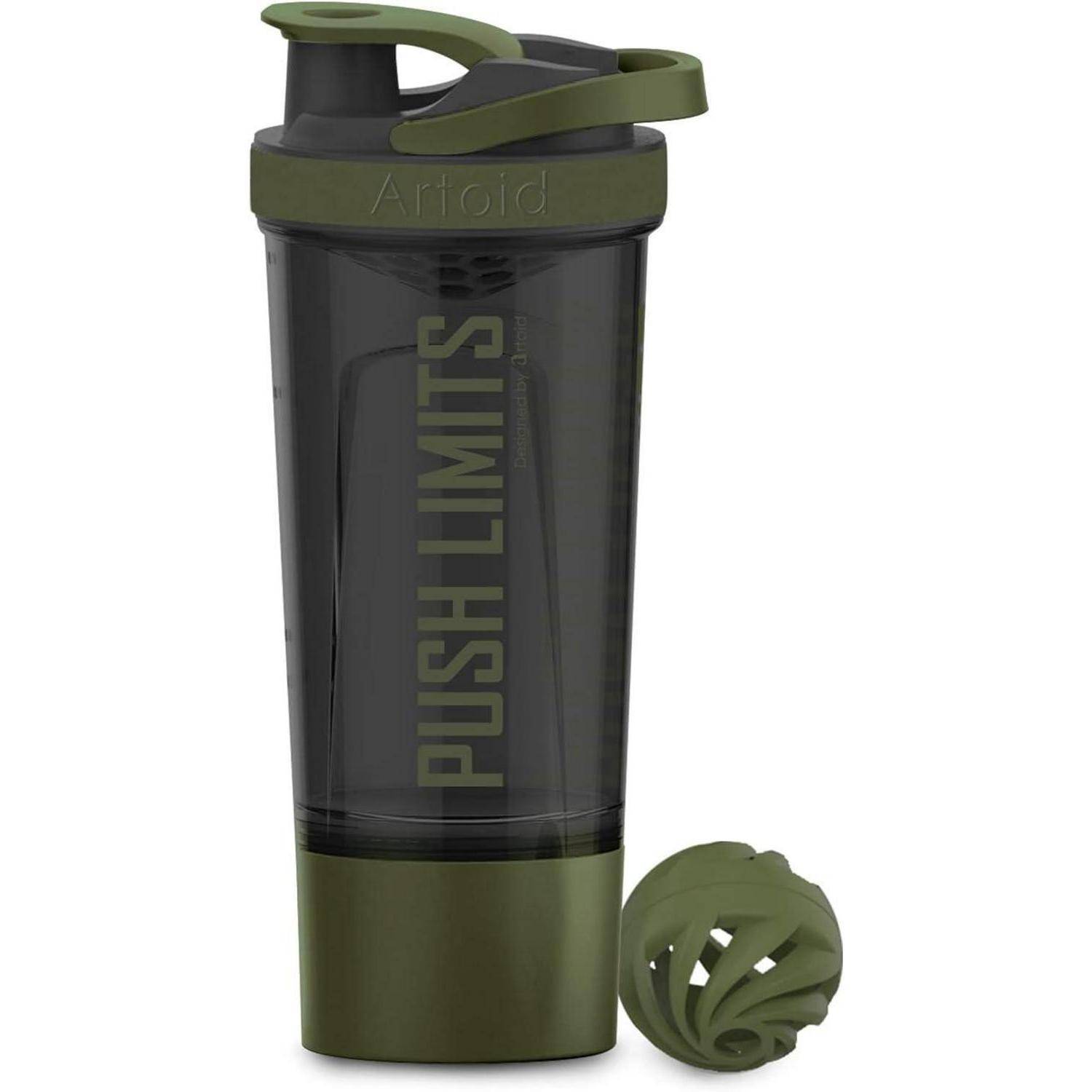Inspirational Protein Shaker Flasche 680 ml Kunststoff Dual Mixing