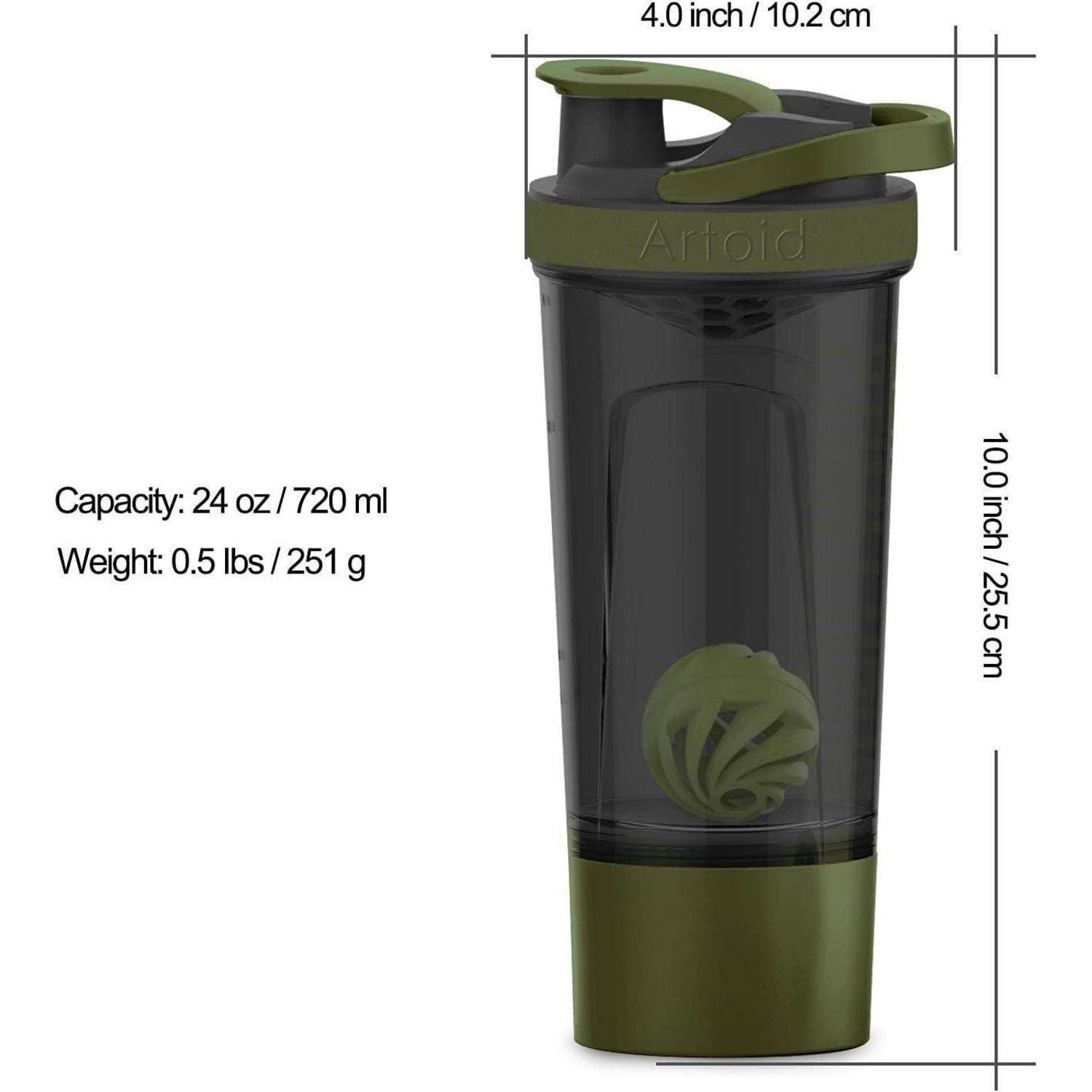 Inspirational Protein Shaker Flasche 680 ml Kunststoff Dual Mixing