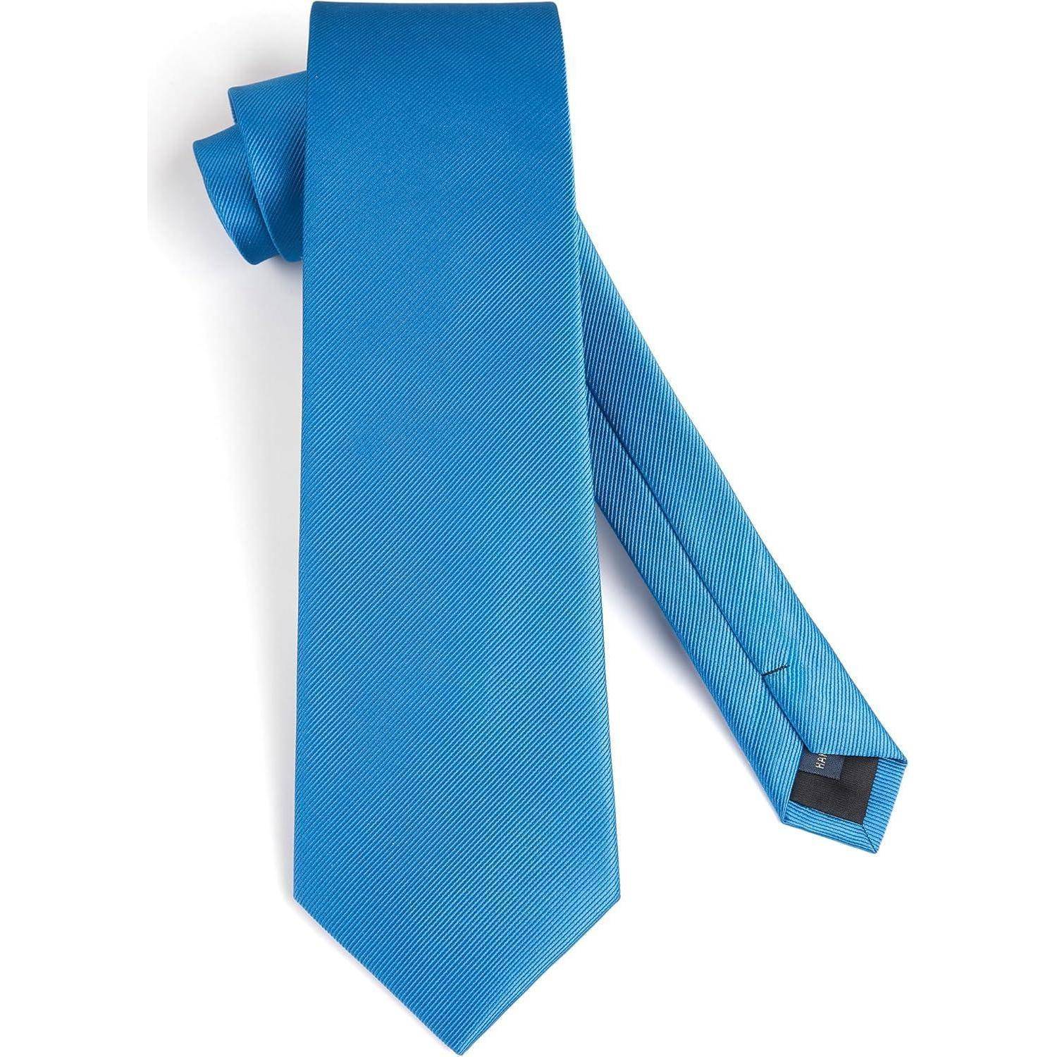 Krawatte Herren Hochzeit Einstecktuch Set E3 Blau