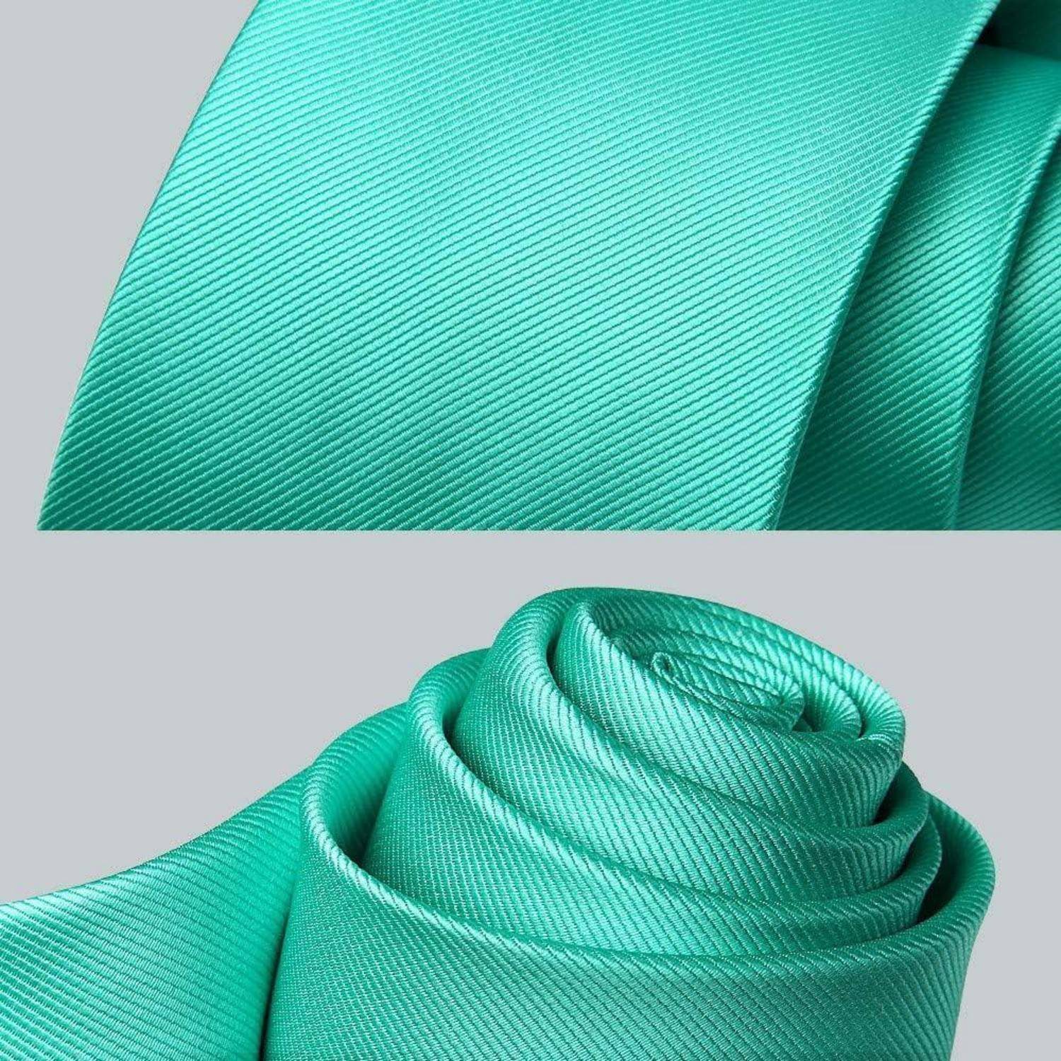 Krawatten Set Herren Hochzeit Einstecktuch Einheitsgröße Aqua