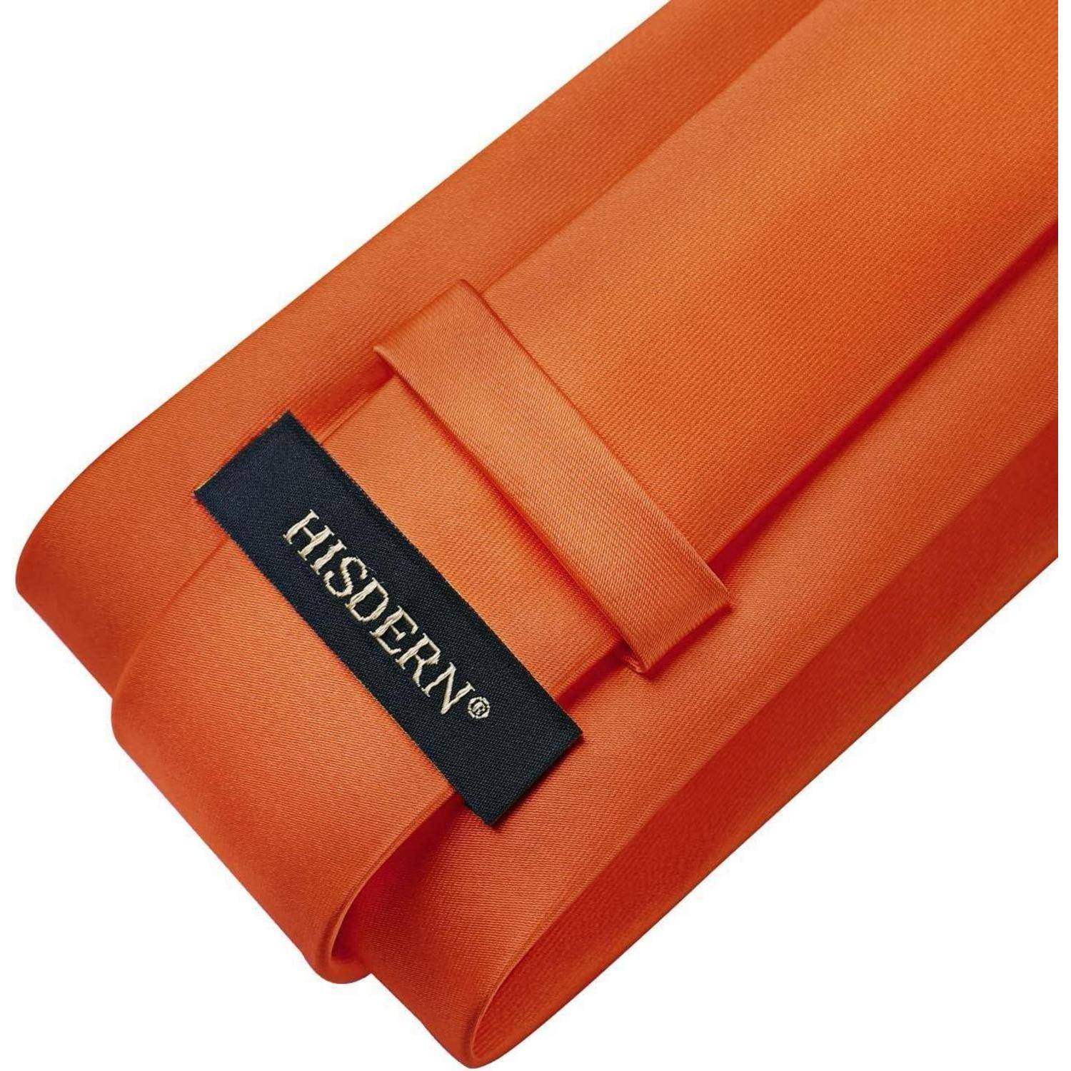 Krawatte Herren Einstecktuch Krawattenklammer Einheitsgröße Orange