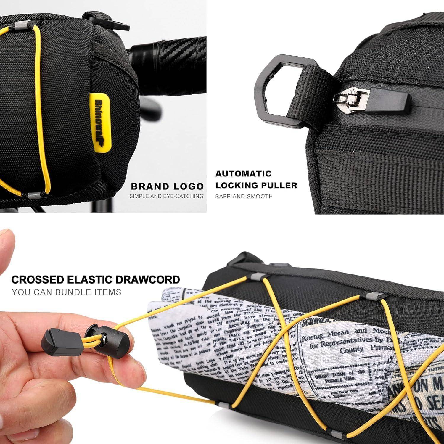 Lenkertasche Fahrradtasche Schultergurt Rennrad Schwarz gelb