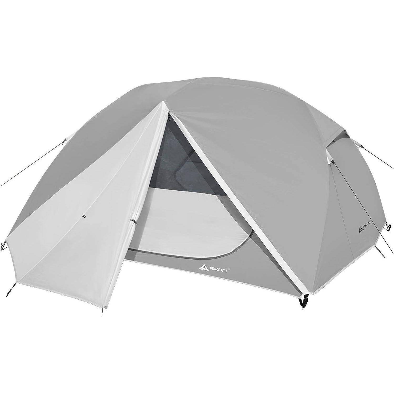 Zelt 2 3 Personen 4 Jahreszeiten Wasserdicht Camping 3P Grau