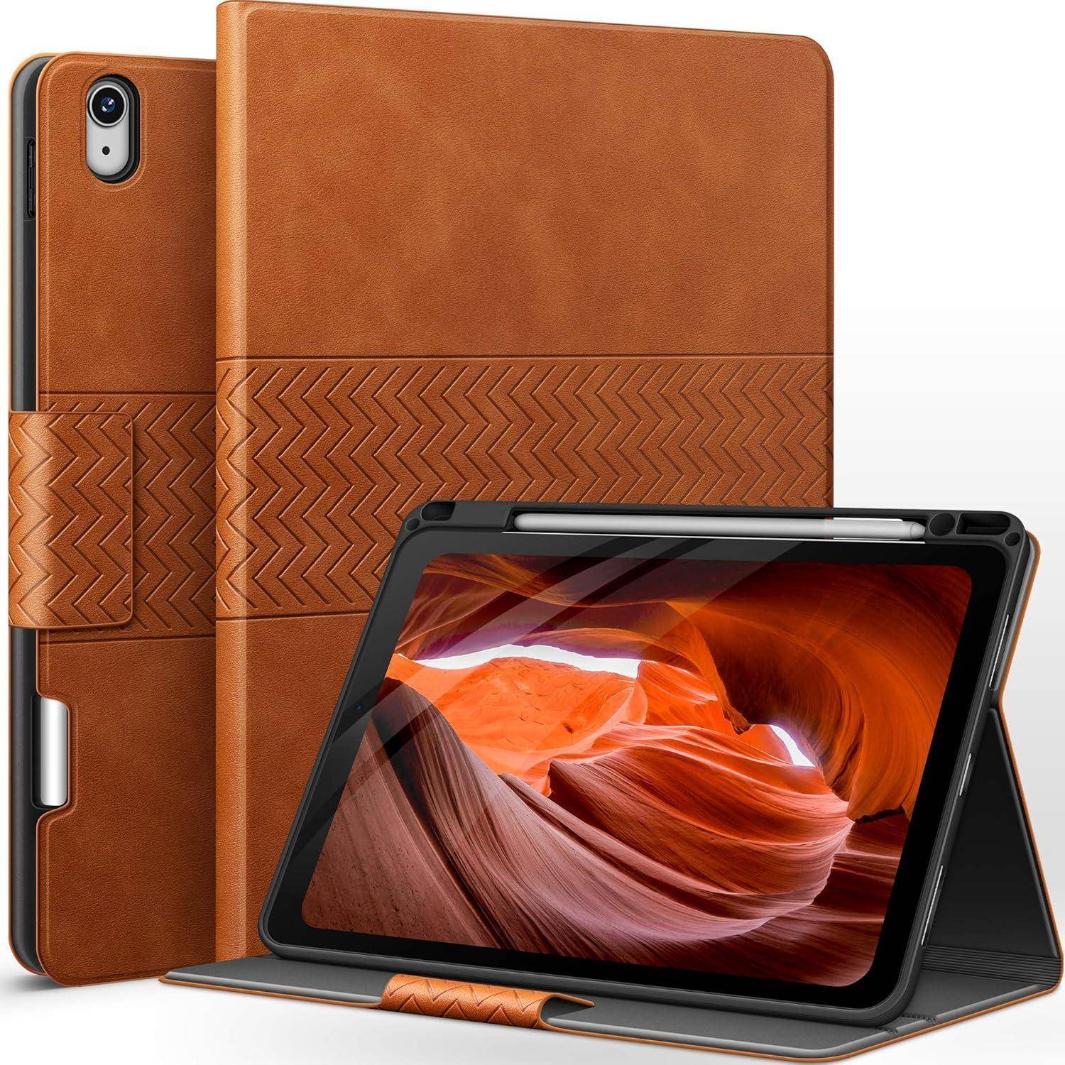 Hülle iPad Air 11 10.9 Stifthalter AutoSchlaf PULeder M3M2 Braun