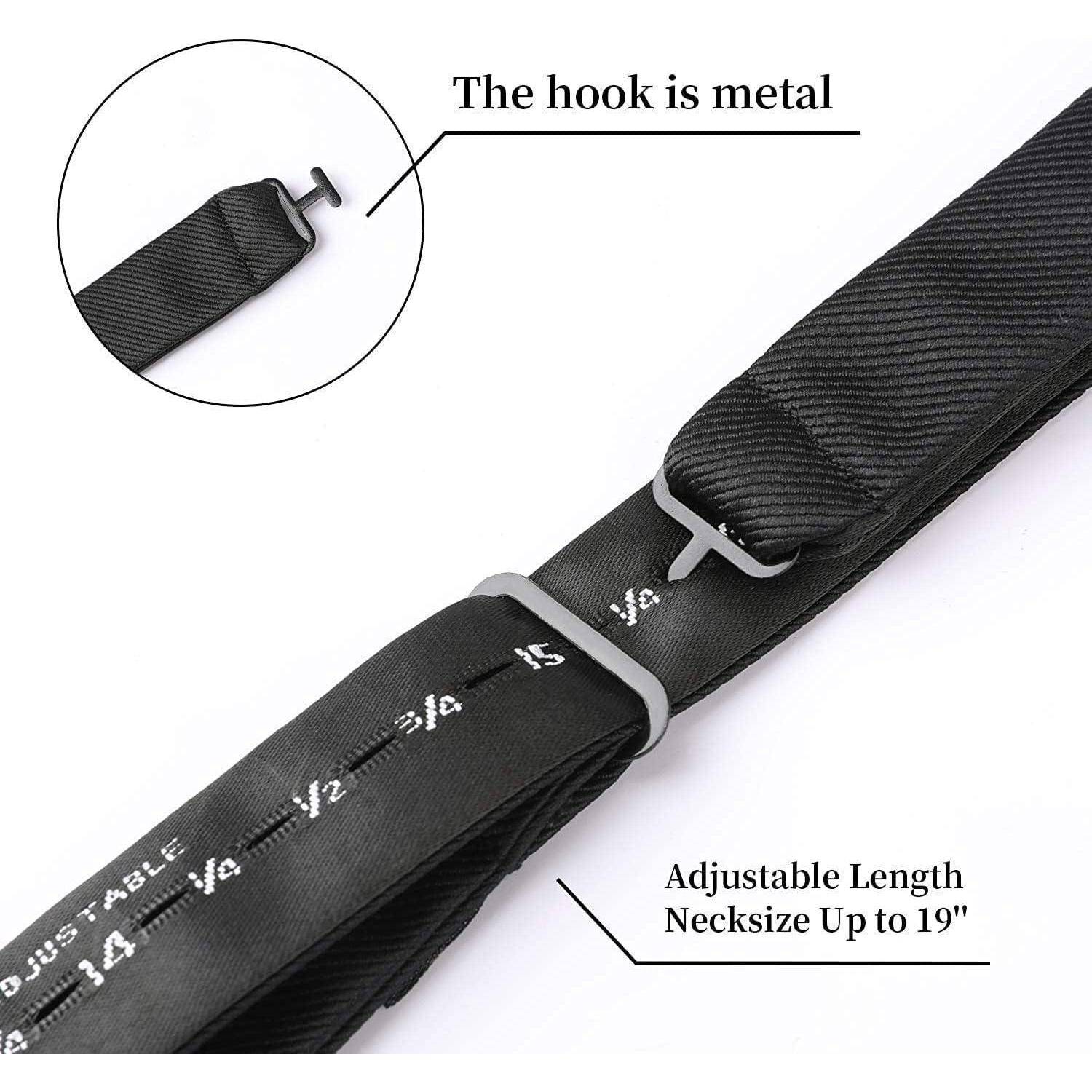 Verstellbare Länge Krawatte, Halsgröße bis zu 48 cm. Der Haken ist aus Metall.