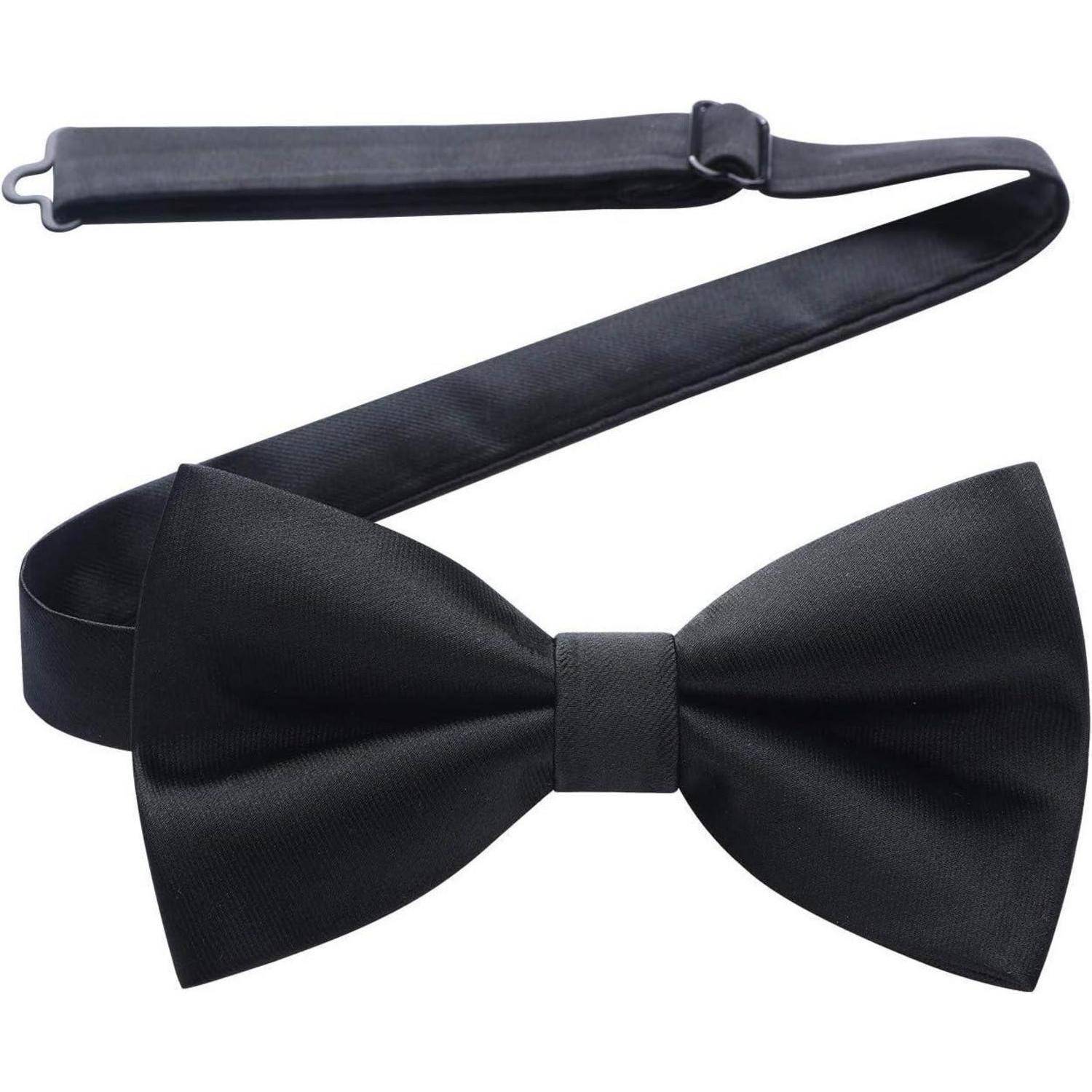 Fliege Herren BereitsGebunden Hochzeit Anzug Paisley Schwarz 1