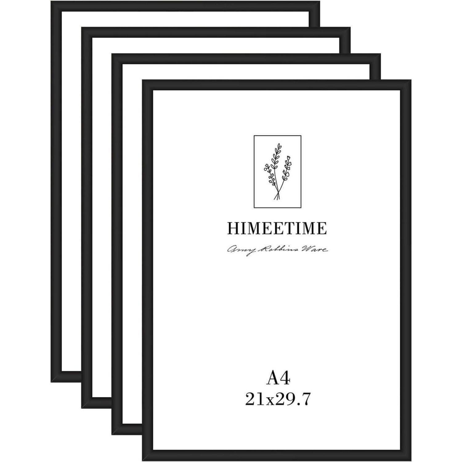Bilderrahmen A4 21x30cm Schwarz Metall chwarzer A4(21x29,7cm) 4x