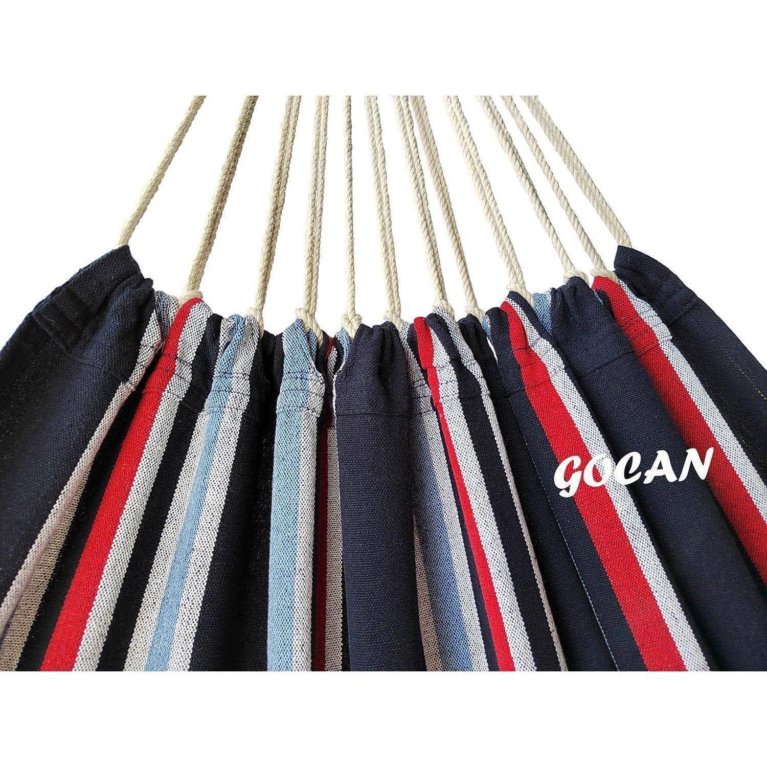 Hängematte XXL 2 Personen 220x150cm 300kg Baumwolle Dunkelblau