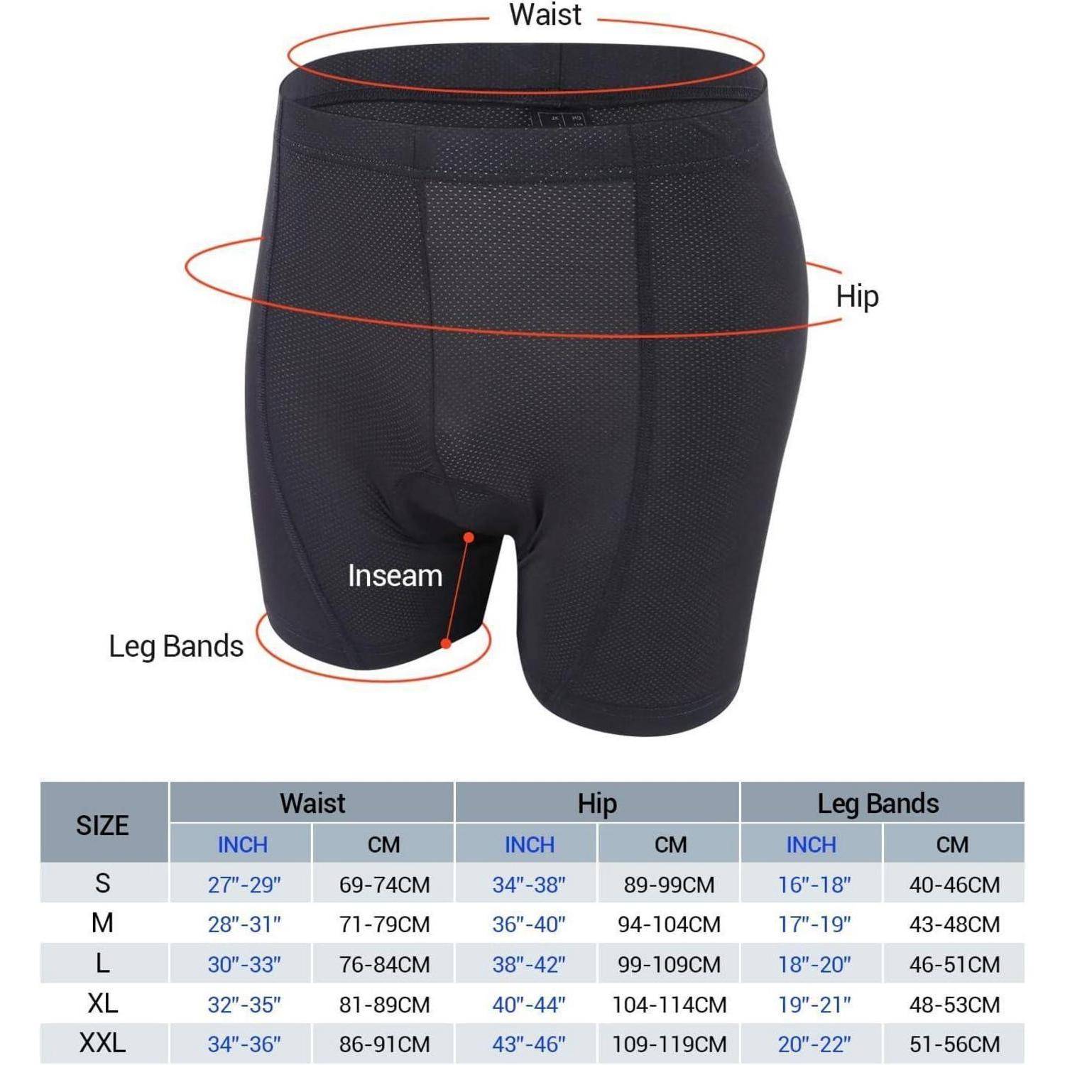 Fahrradunterhose Damen 4D Gepolstert Elastisch Atmungsaktiv S Schwarz