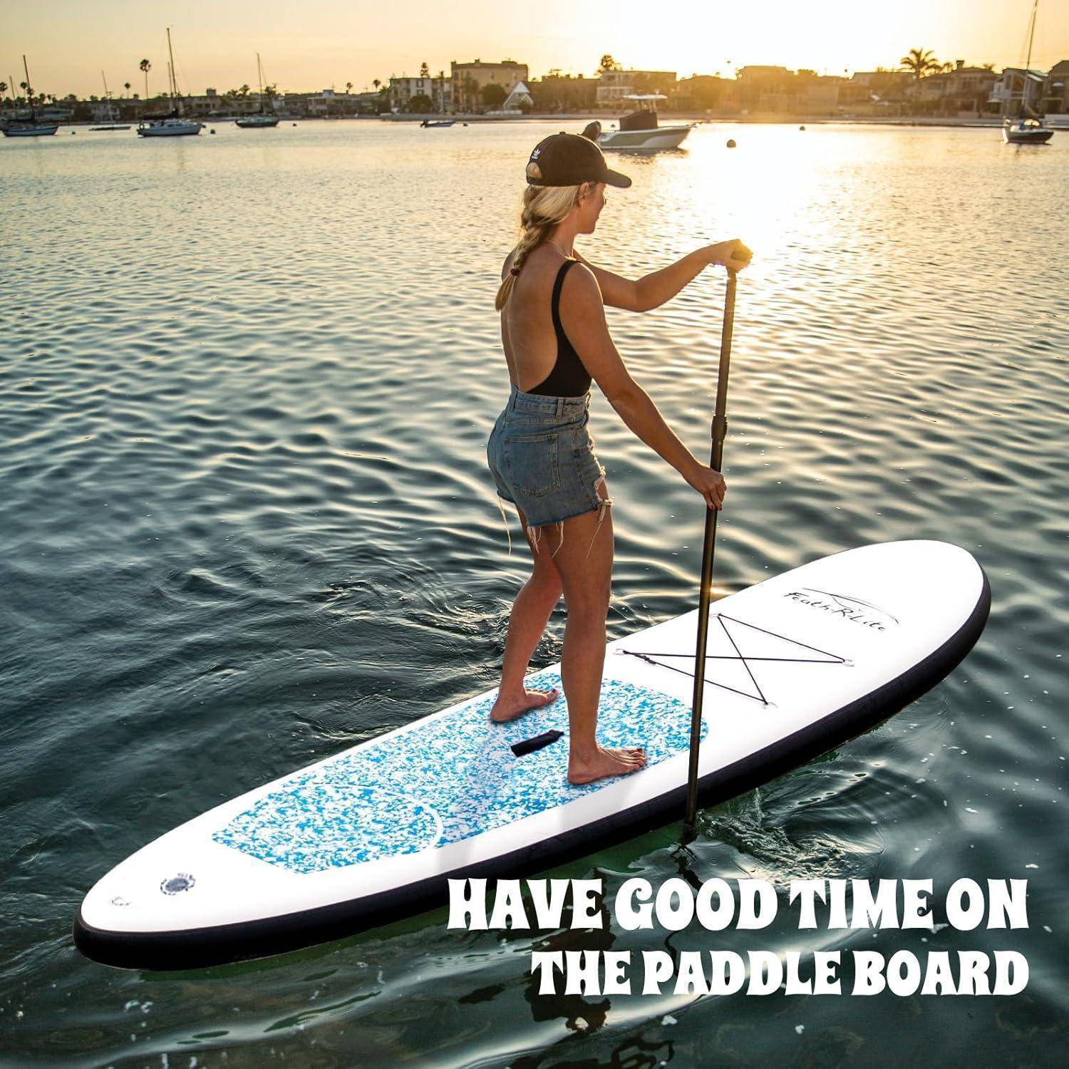 SUP Board Set Zubehör 2 Personen Anfänger 10' MARMORSTRUKTUR HELLBLAU