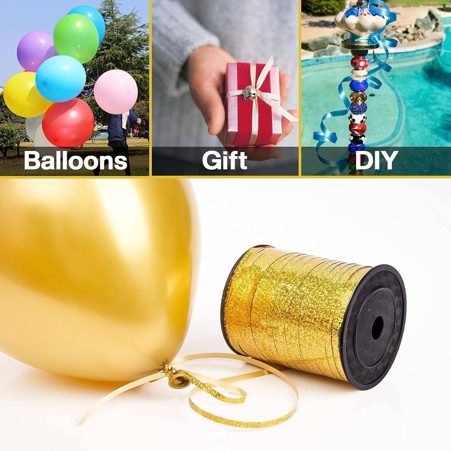 Geschenkband Gold 450m Schleifenband Ballonband Partydeko gold-0941