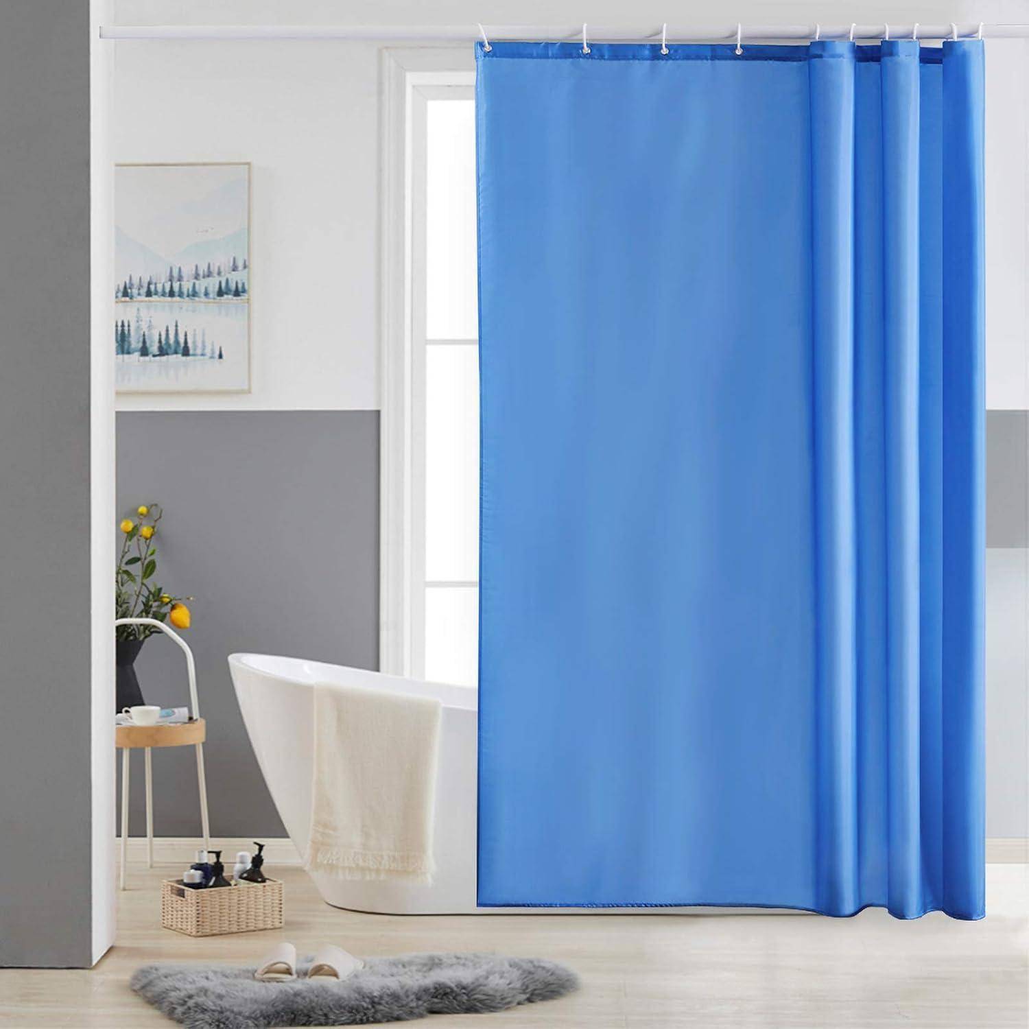 Duschvorhang schmal Polyester H180 x B150 cm (1er Pack) Blau