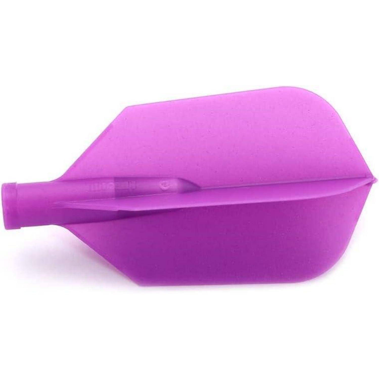 Ein lila Plastiktrichter mit einer breiten, flachen Schaufel und Ausguss, der für die einfache Übertragung von trockenen oder flüssigen Materialien konzipiert ist.