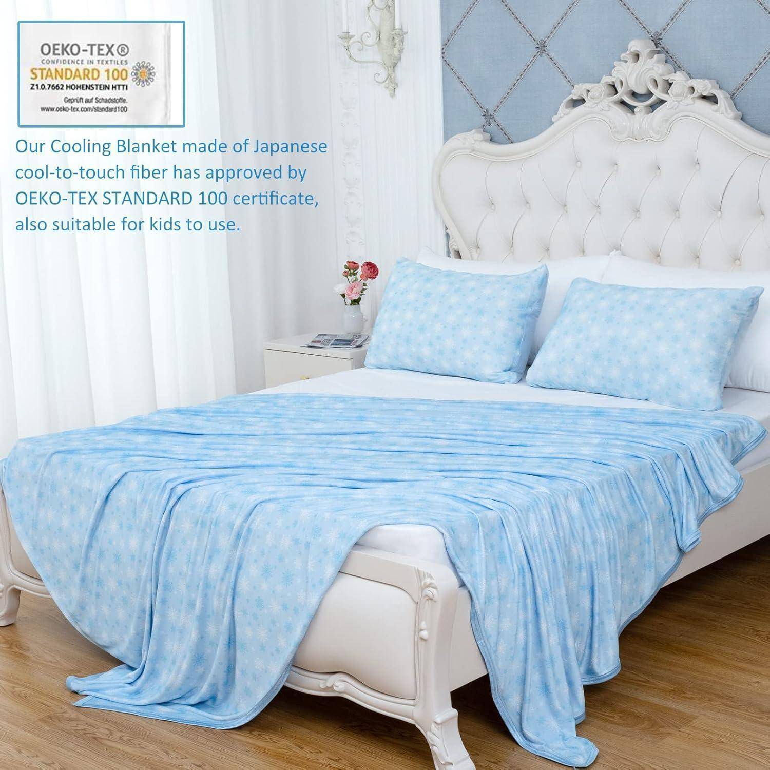 Kühldecke Kälteeffekt QMax042 Hellblau Schneeflocke 150x200CM