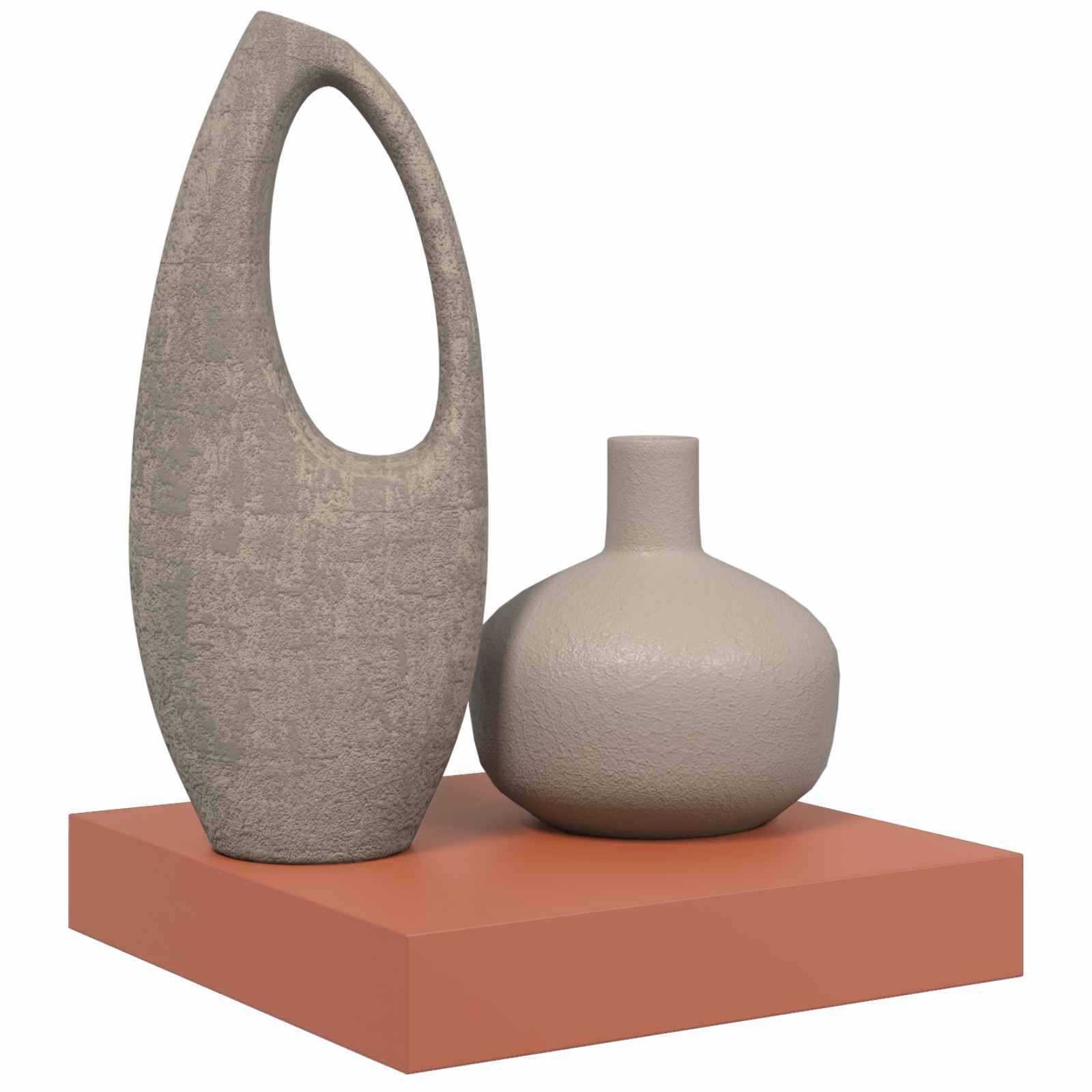 vidaXL Wandregal Wandmontiert Rot 23 x 23,5 x 4 cm Holzwerkstoff